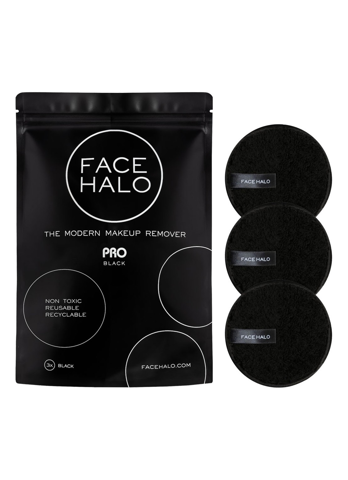 Face Halo Pro Remover Pads - herbruikbare wattenschijfjes - voorkant 3 undefined