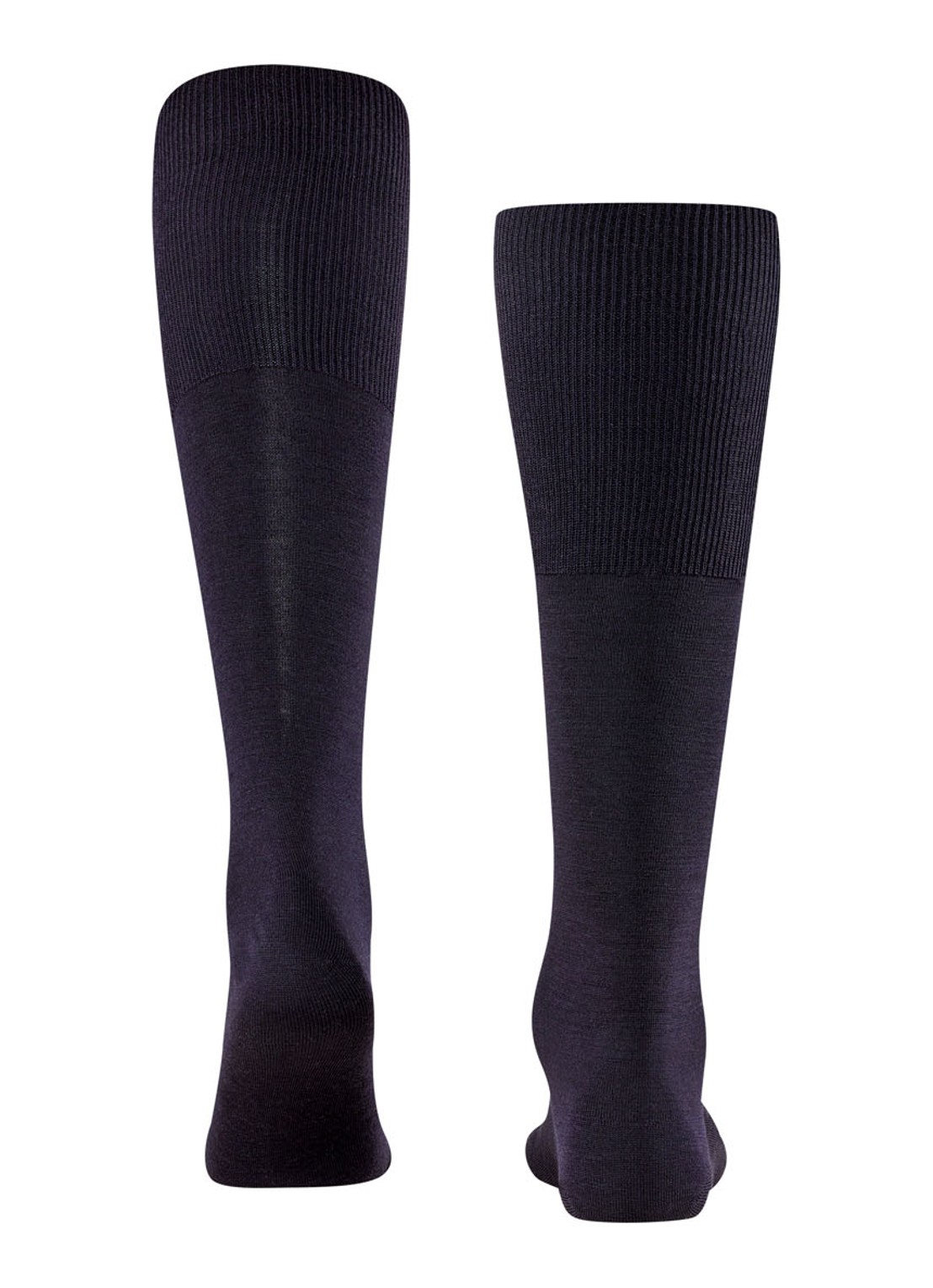 Falke Airport kniekousen in uni - detail donkerblauw