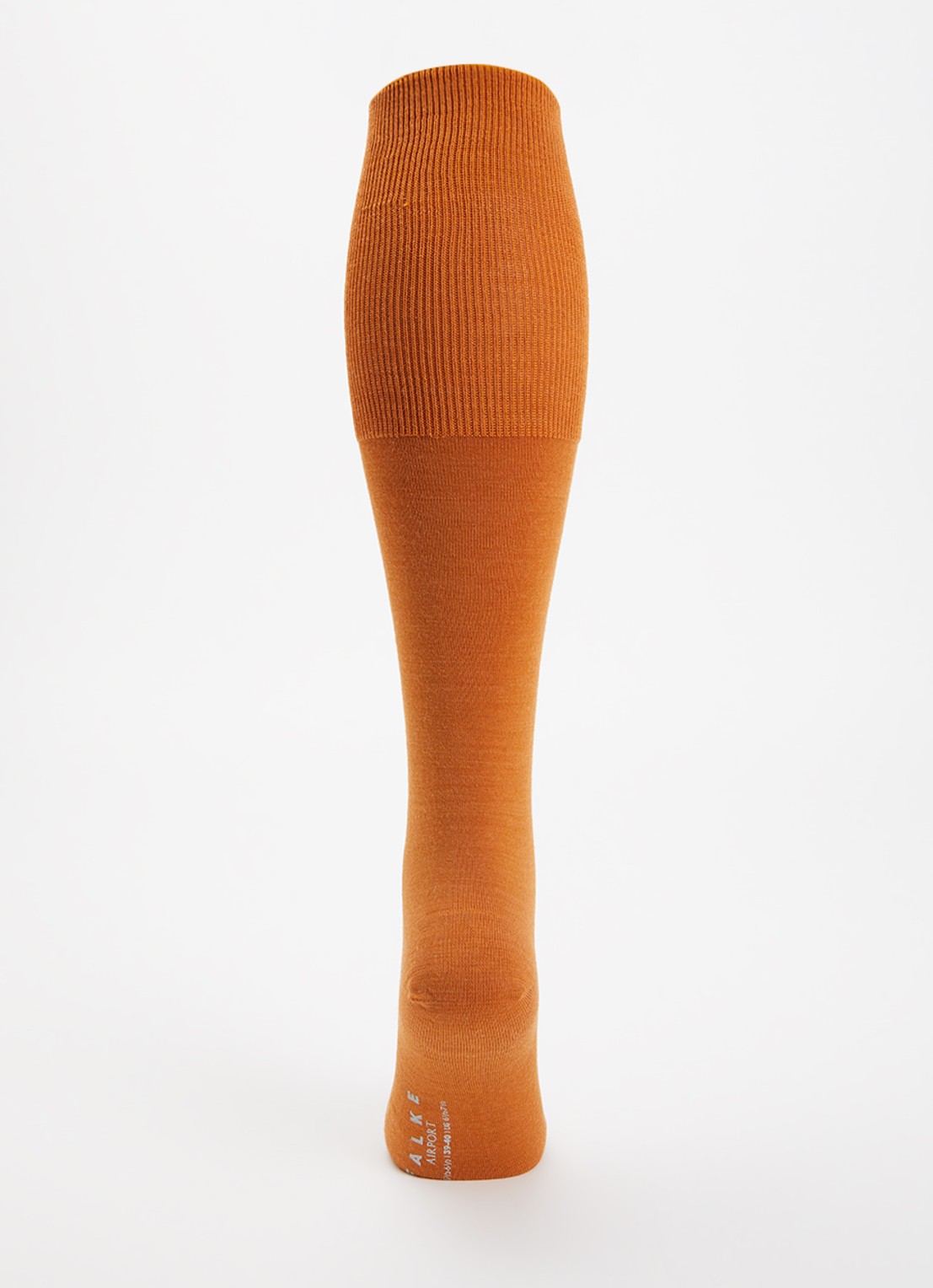 Falke Airport kniekousen in wolblend  - voorkant 2 oranjebruin