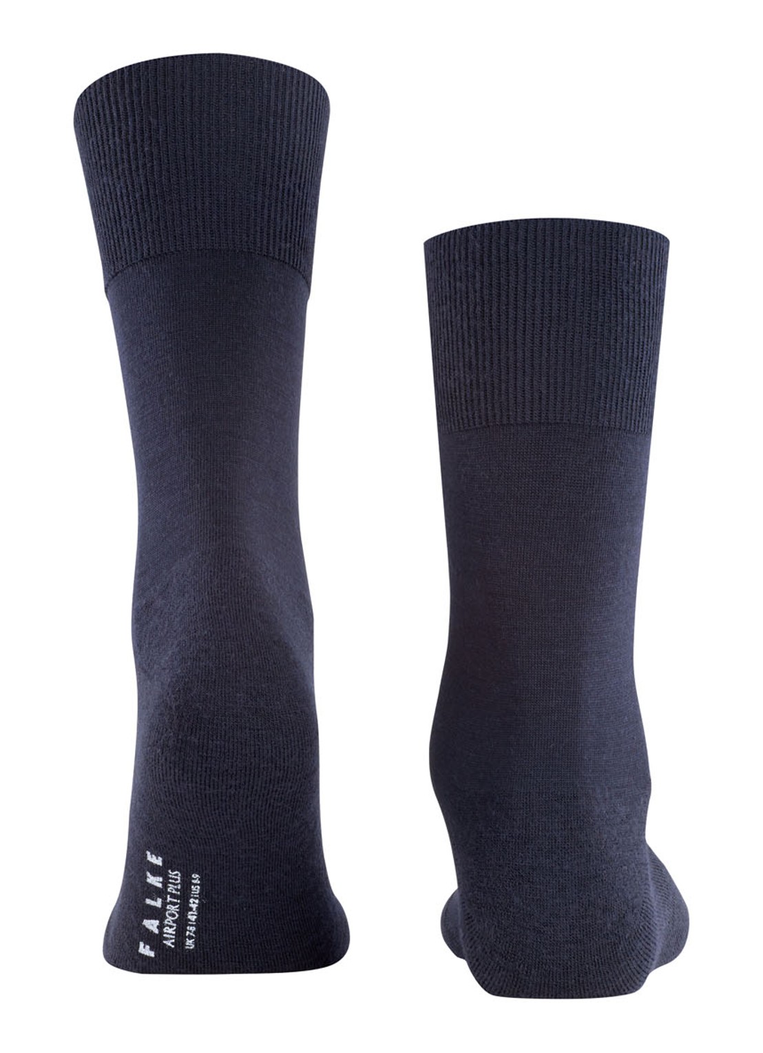 Falke Airport Plus sokken in wolblend - detail donkerblauw