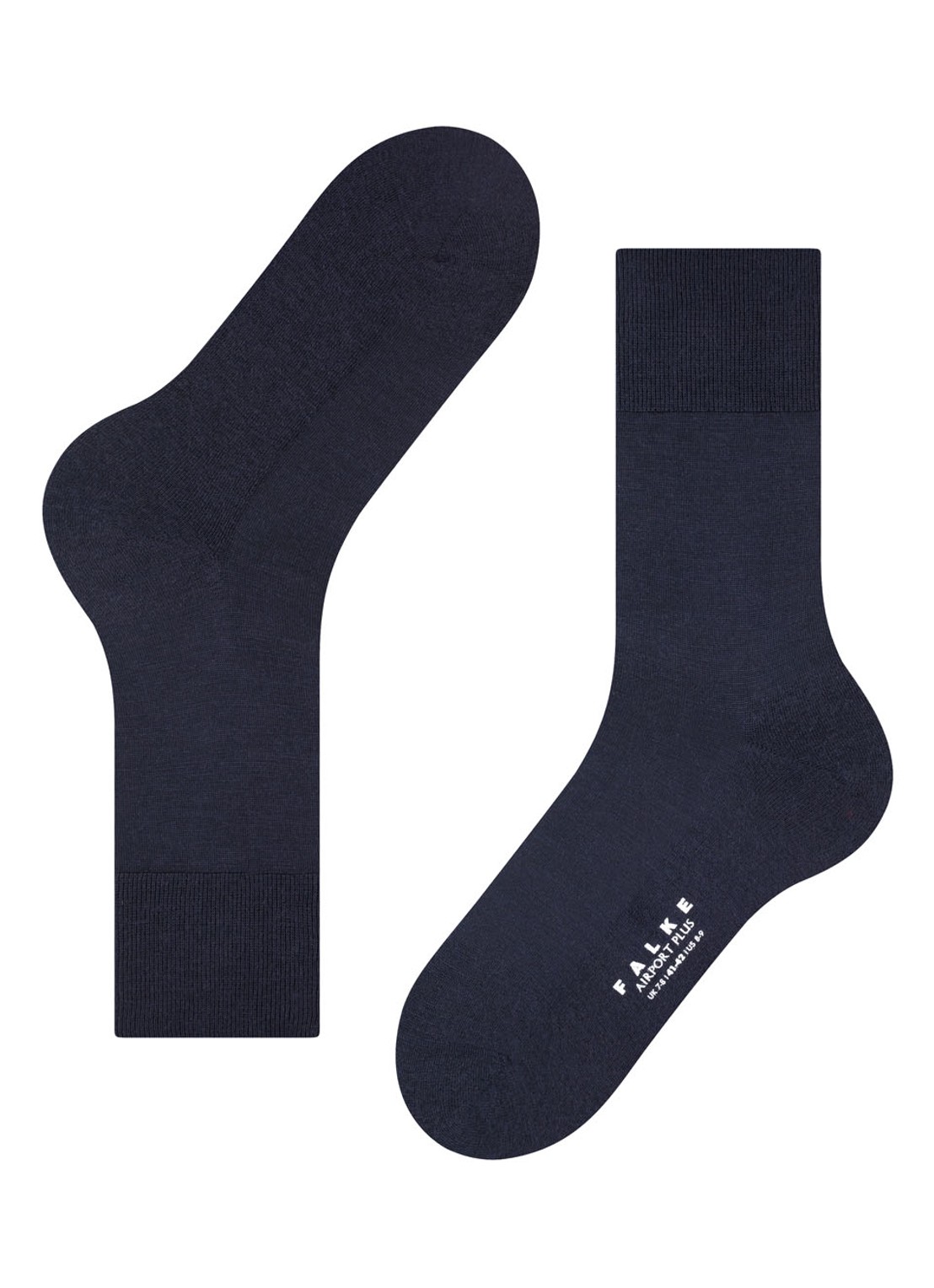 Falke Airport Plus sokken in wolblend - detail 2 donkerblauw