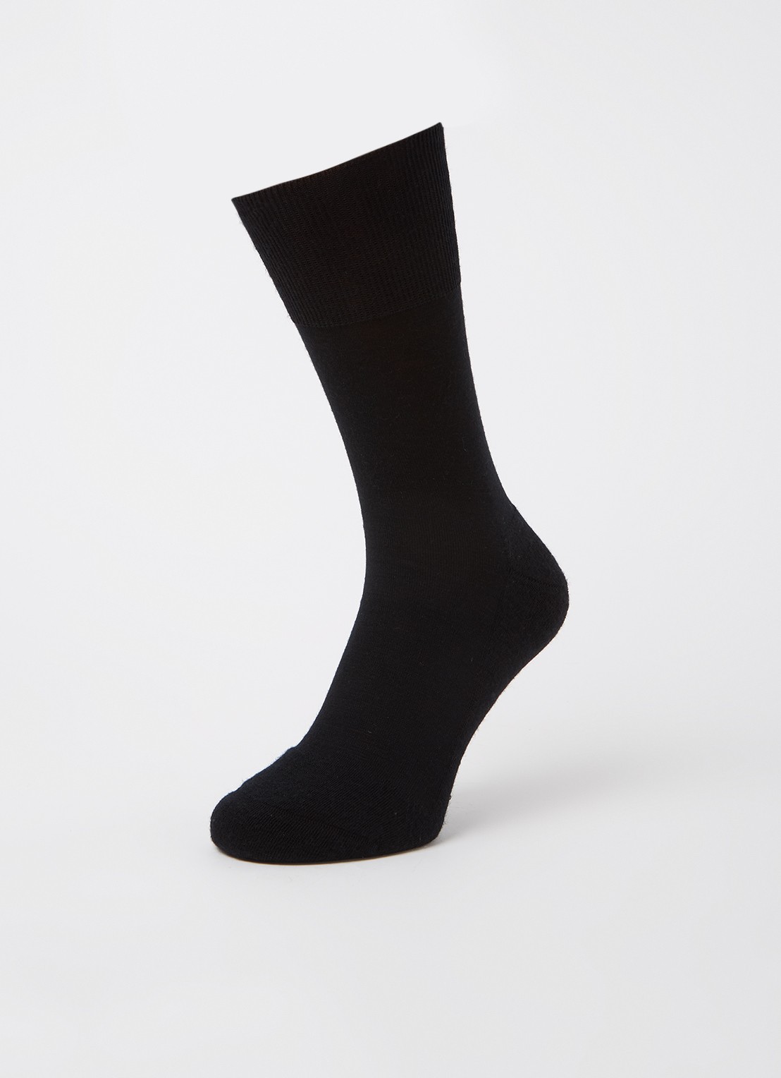 Falke Airport Plus sokken in wolblend - detail zwart