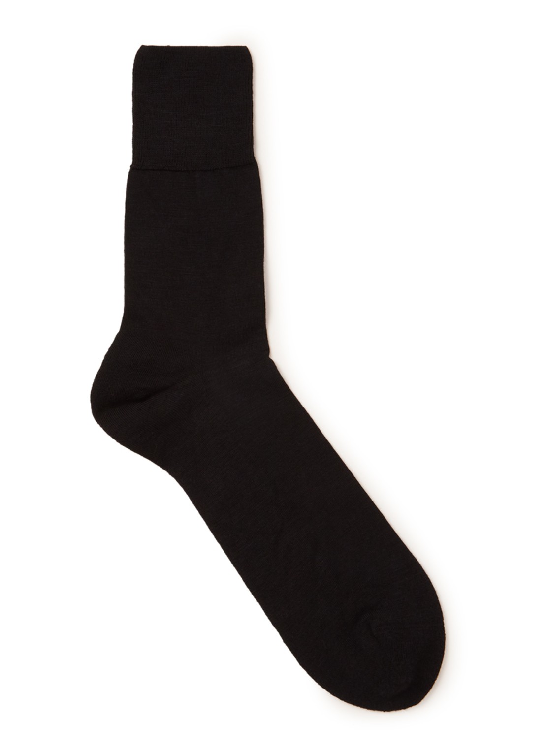 Falke Airport Plus sokken in wolblend - voorkant 4 zwart