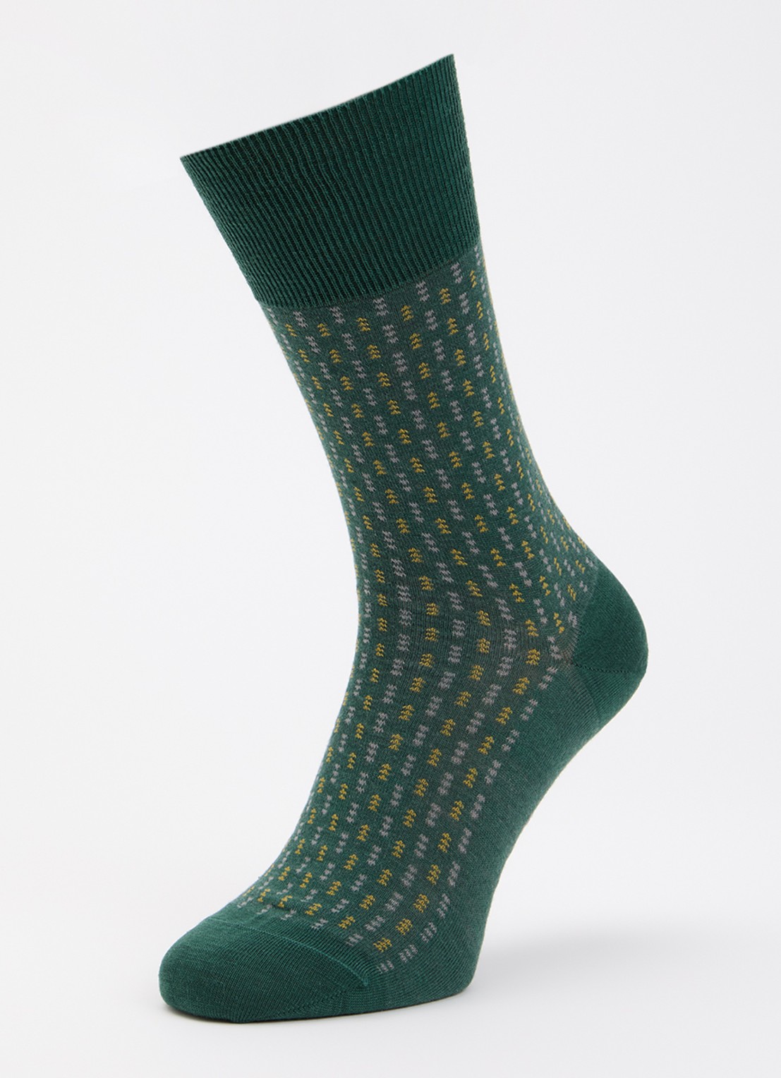 Falke Airport sokken in scheerwolblend - detail groen