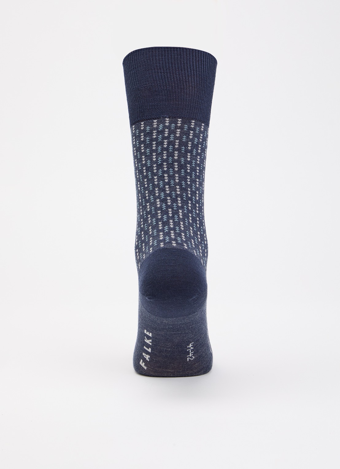 Falke Airport sokken in scheerwolblend - voorkant 2 blauw