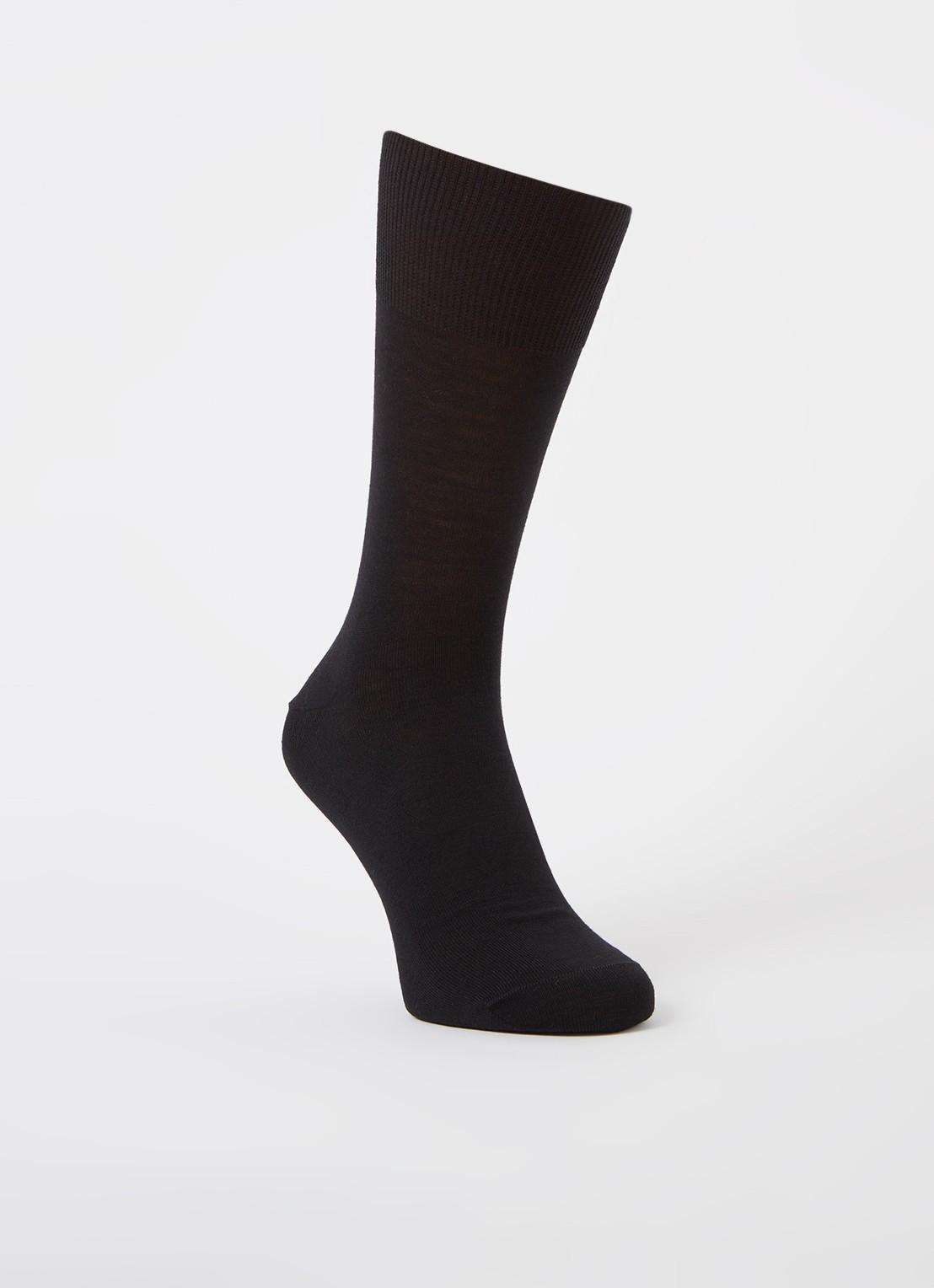 Falke Airport sokken in wolblend in 3-pack - voorkant zwart