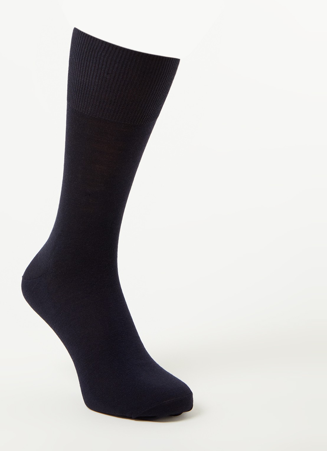 Falke Airport sokken in wolblend in 3-pack - voorkant donkerblauw