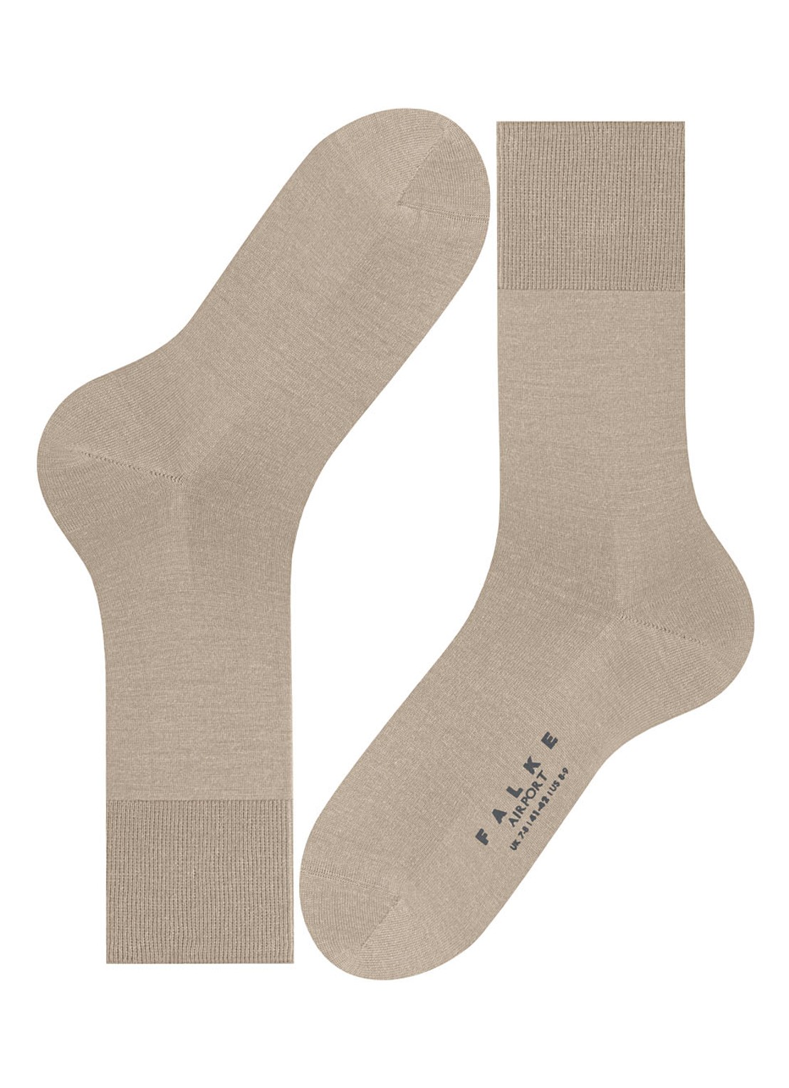 Falke Airport sokken in wolblend - detail 2 beige