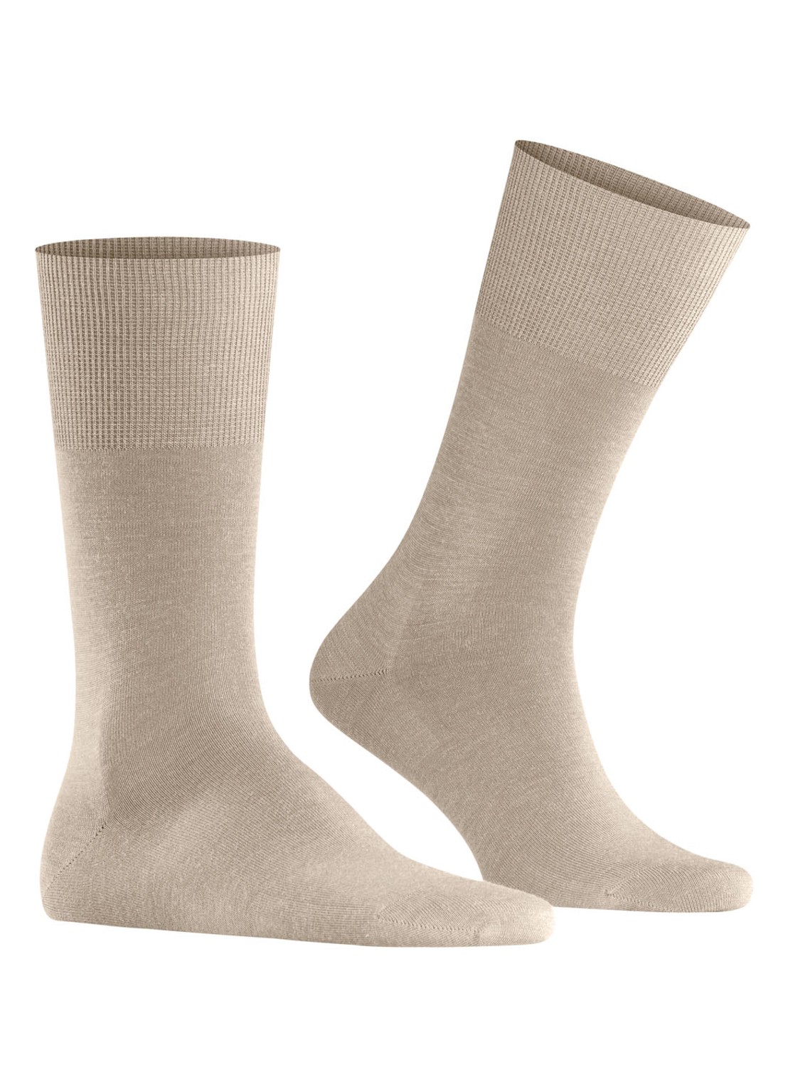 Falke Airport sokken in wolblend - voorkant 7 beige
