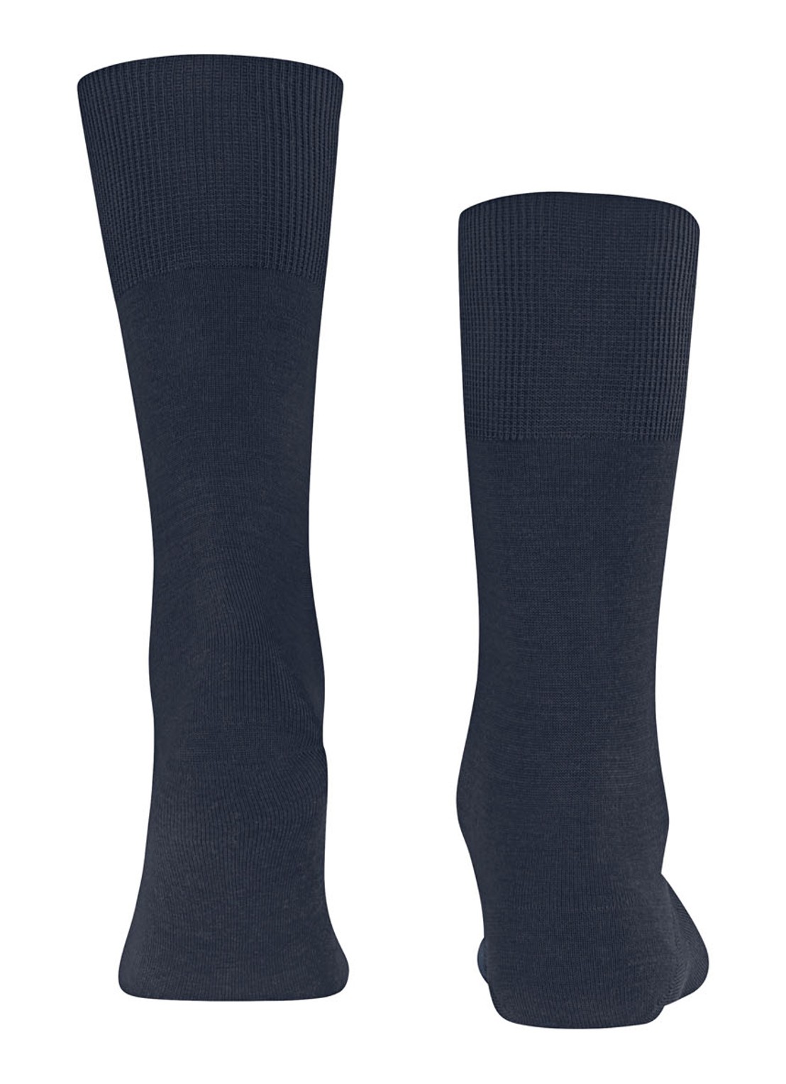 Falke Airport sokken in wolblend - detail donkerblauw