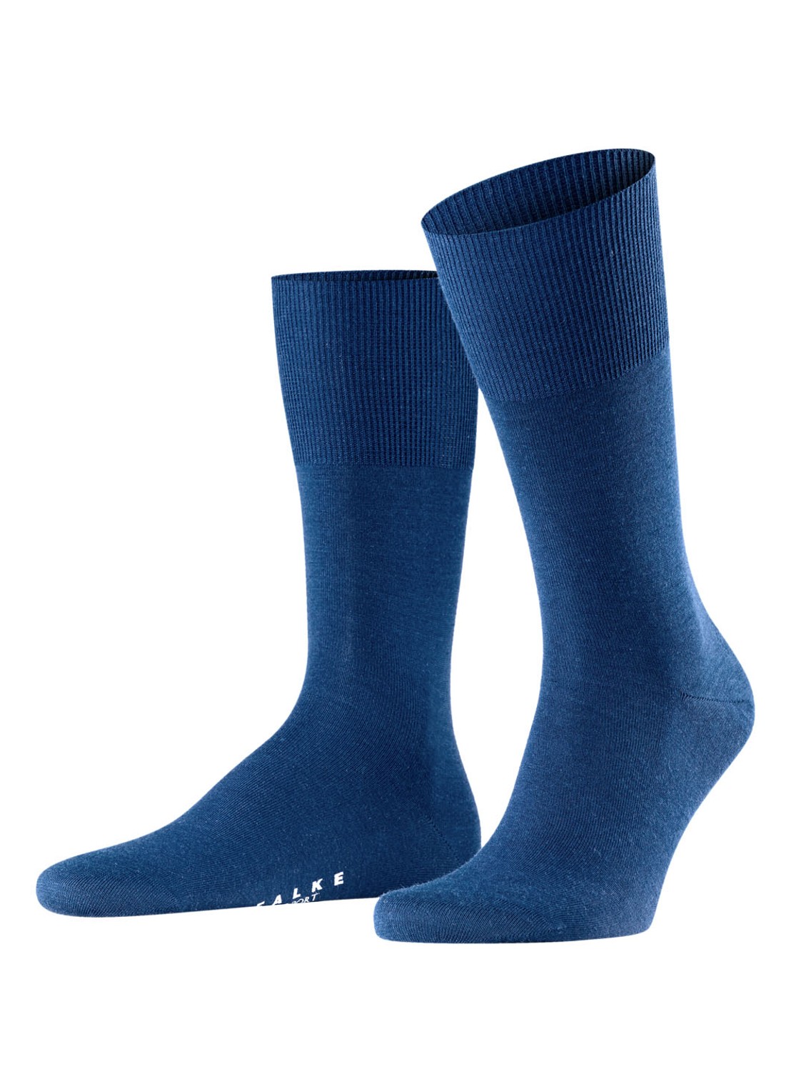 Falke Airport sokken - voorkant middenblauw