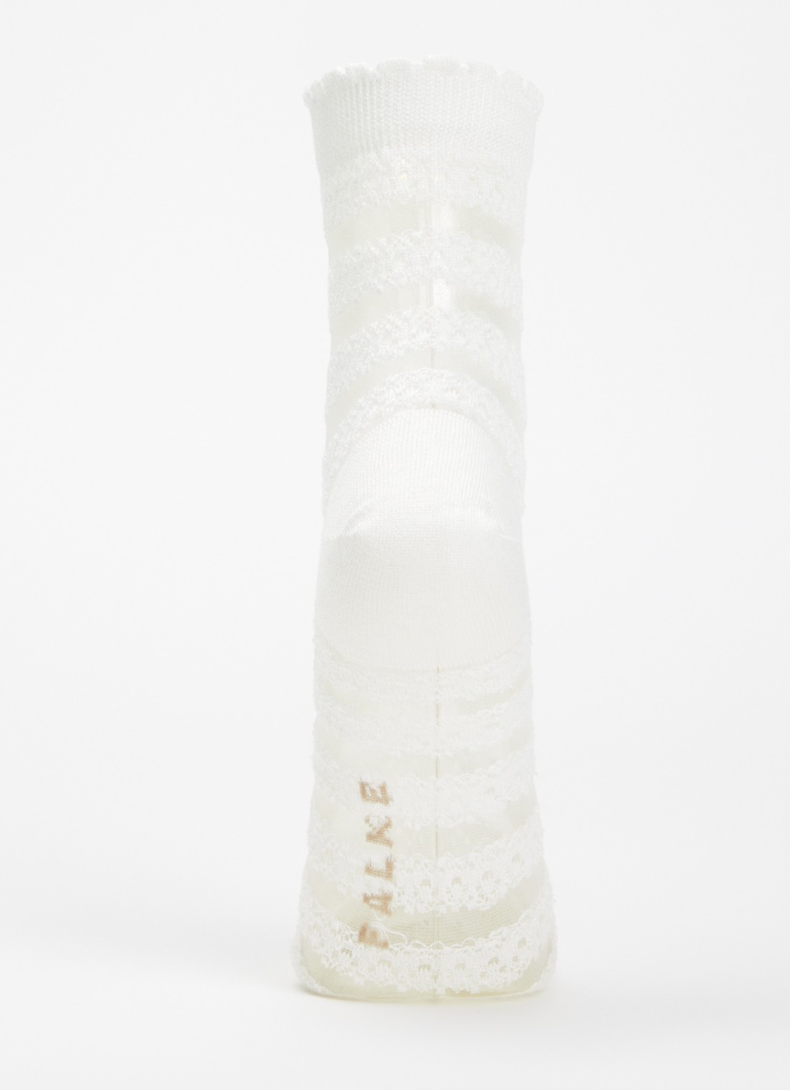 Falke Border Lace sokken in katoenblend - voorkant 2 wit