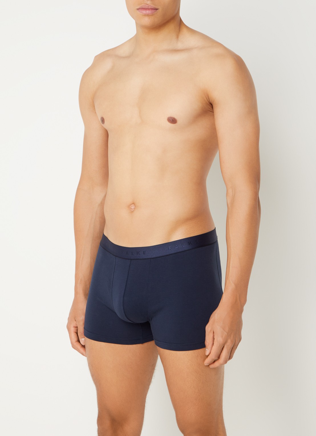 Falke Boxershorts met logoband in 2-pack - voorkant 2 donkerblauw