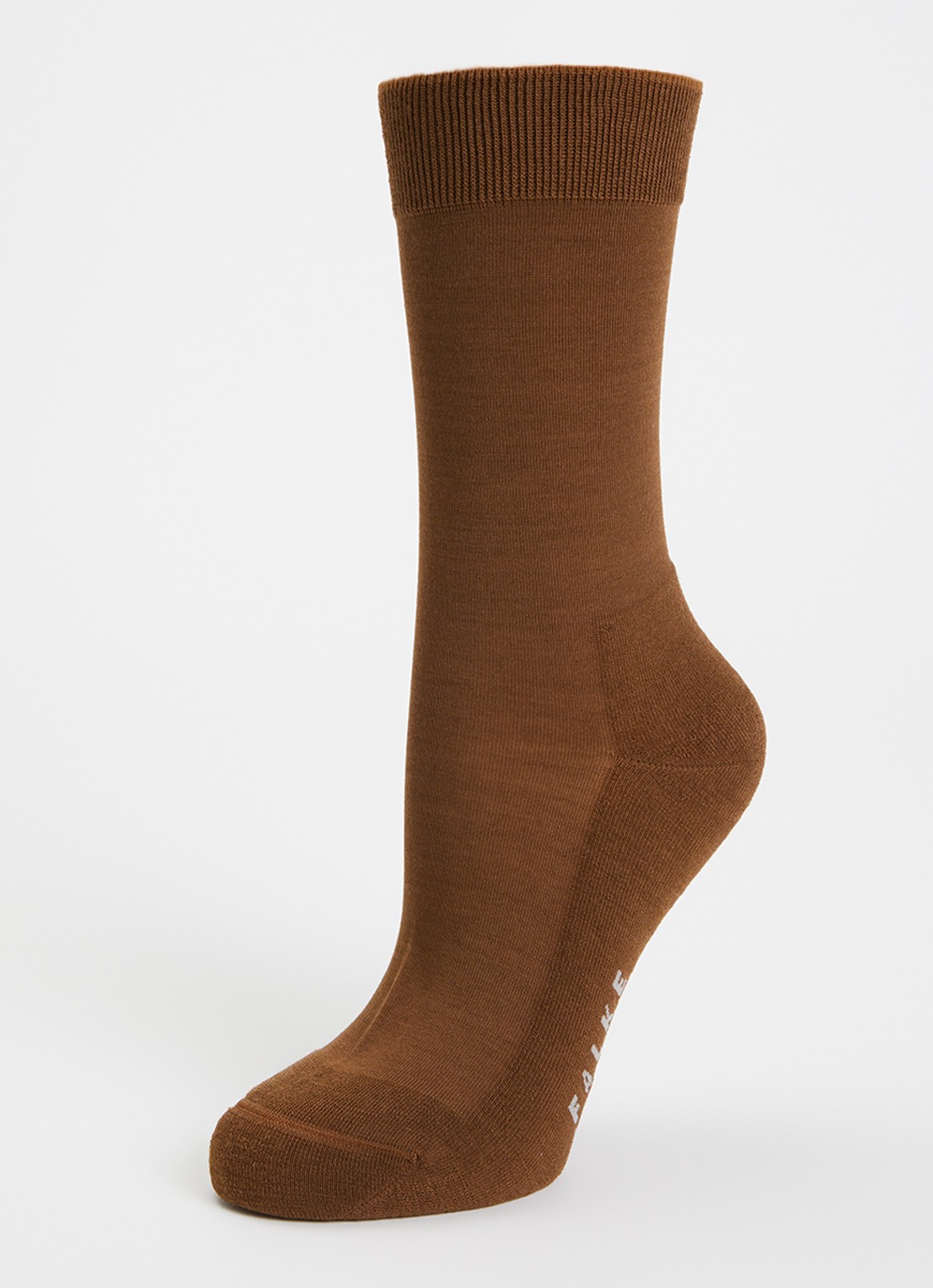 Falke Clima Cool sokken in wolblend  - detail roestbruin