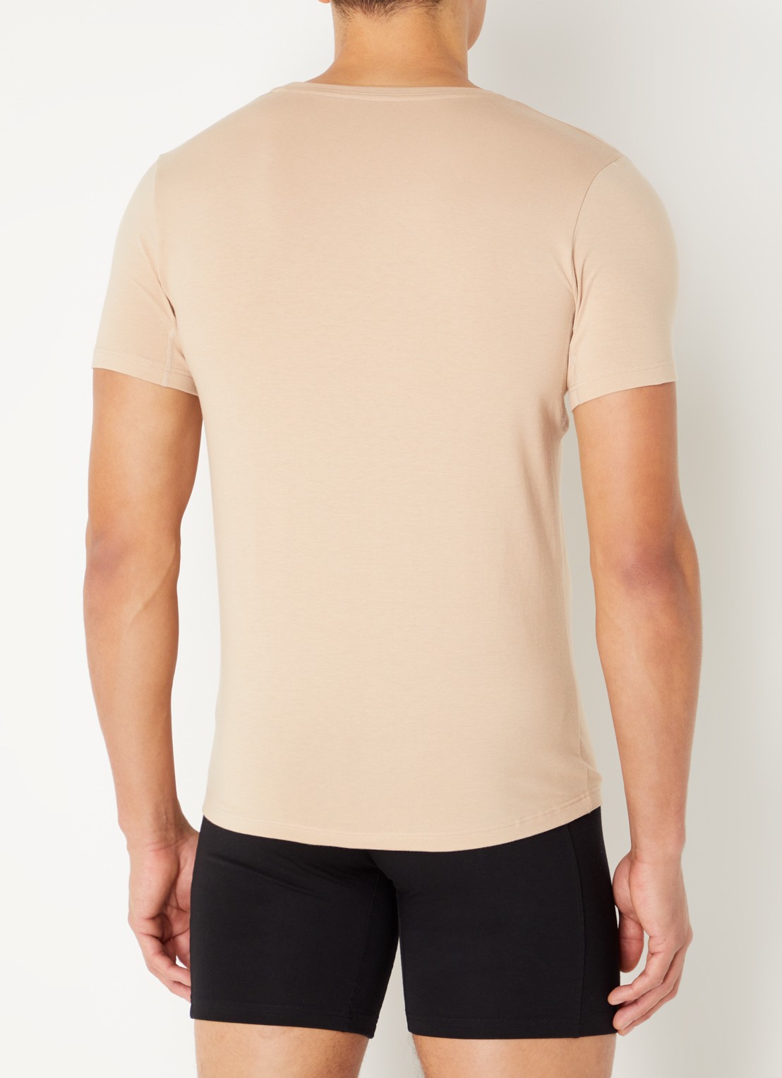 Falke Climate Control T-shirt met ronde hals - achterkant 2 camel