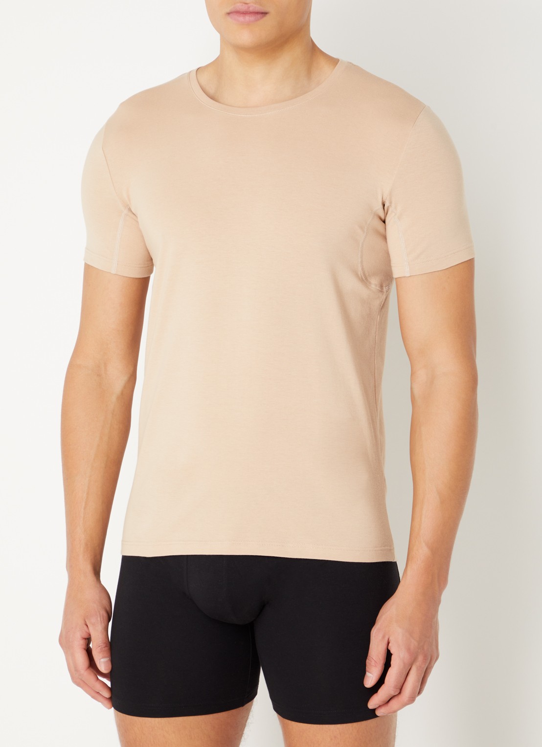 Falke Climate Control T-shirt met ronde hals - detail camel