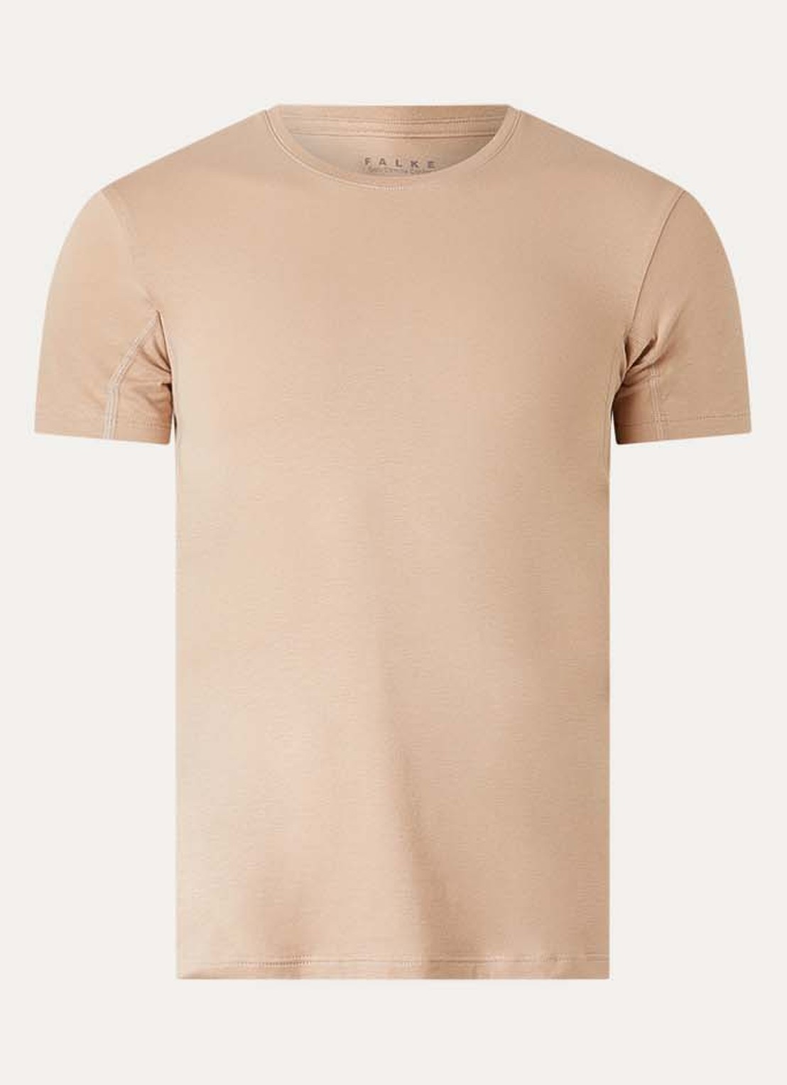 Falke Climate Control T-shirt met ronde hals - voorkant 3 camel