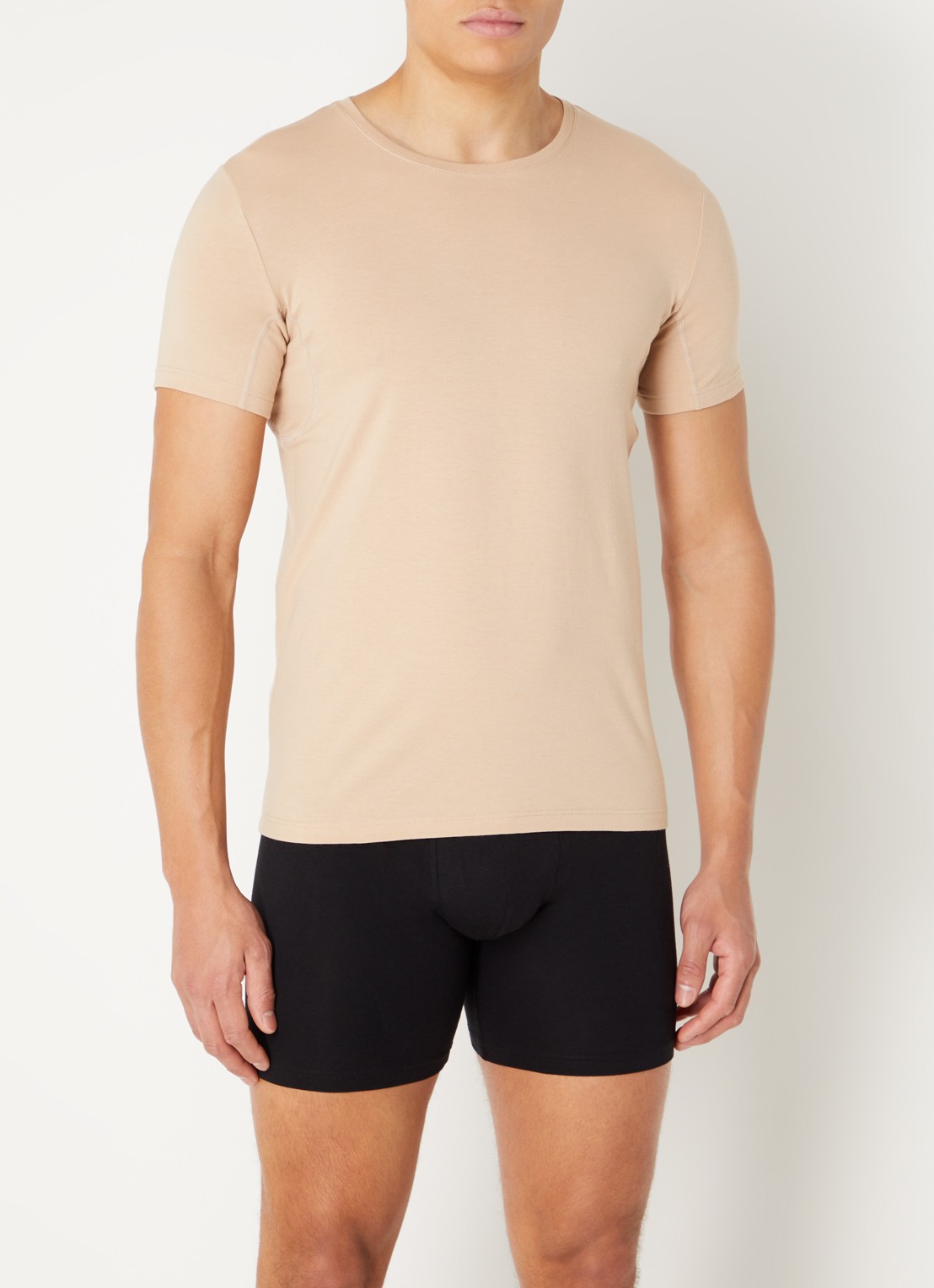 Falke Climate Control T-shirt met ronde hals - voorkant 4 camel