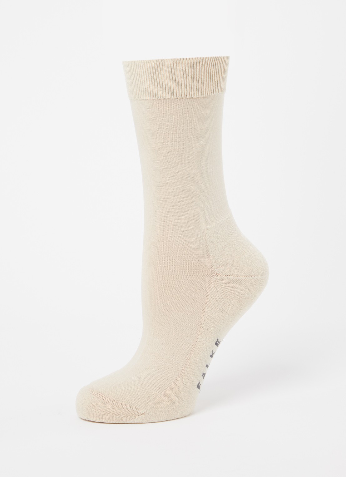 Falke Climawool sokken in scheerwolblend - detail donkerbeige