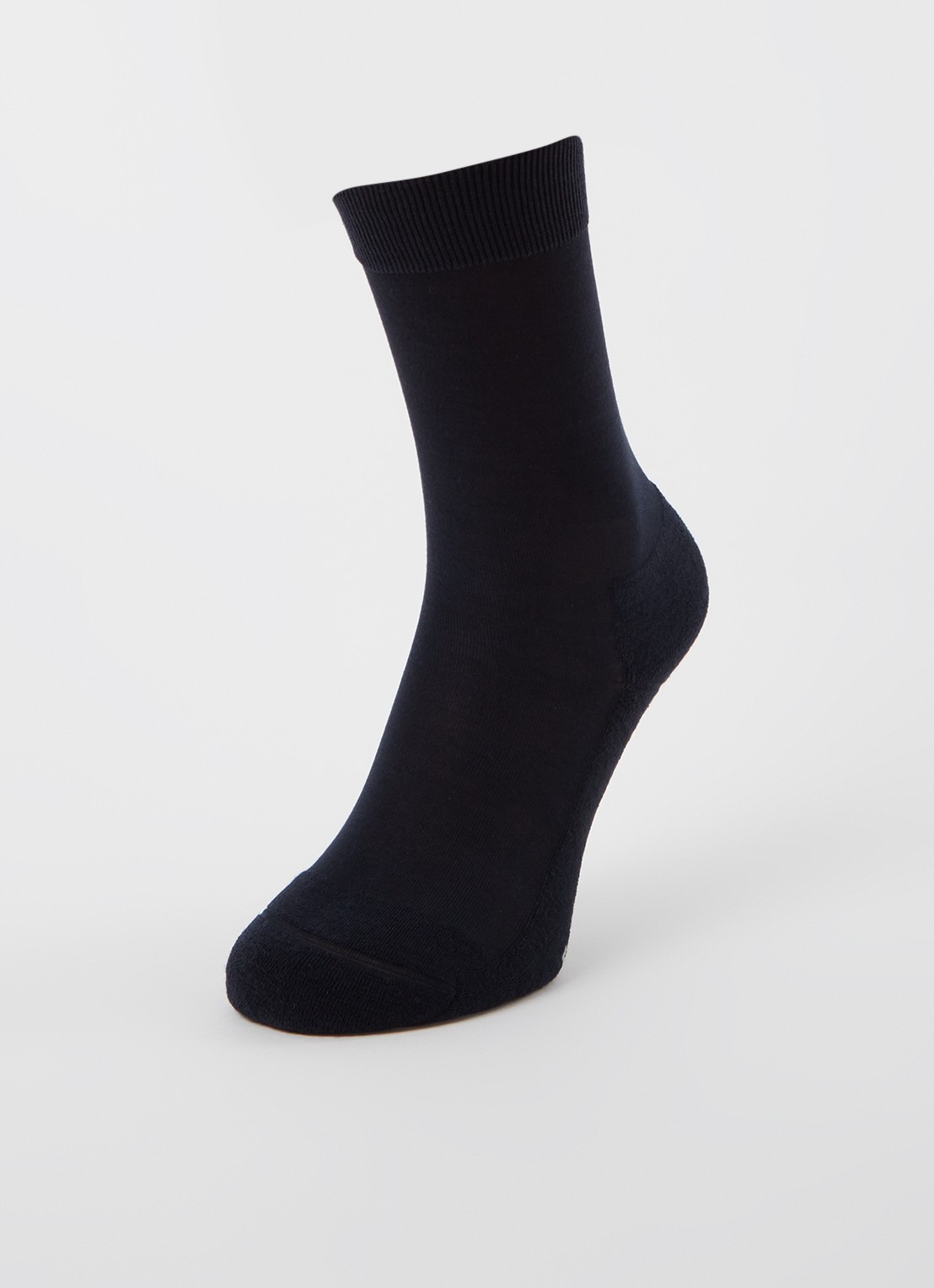 Falke Climawool sokken in scheerwolblend - detail donkerblauw