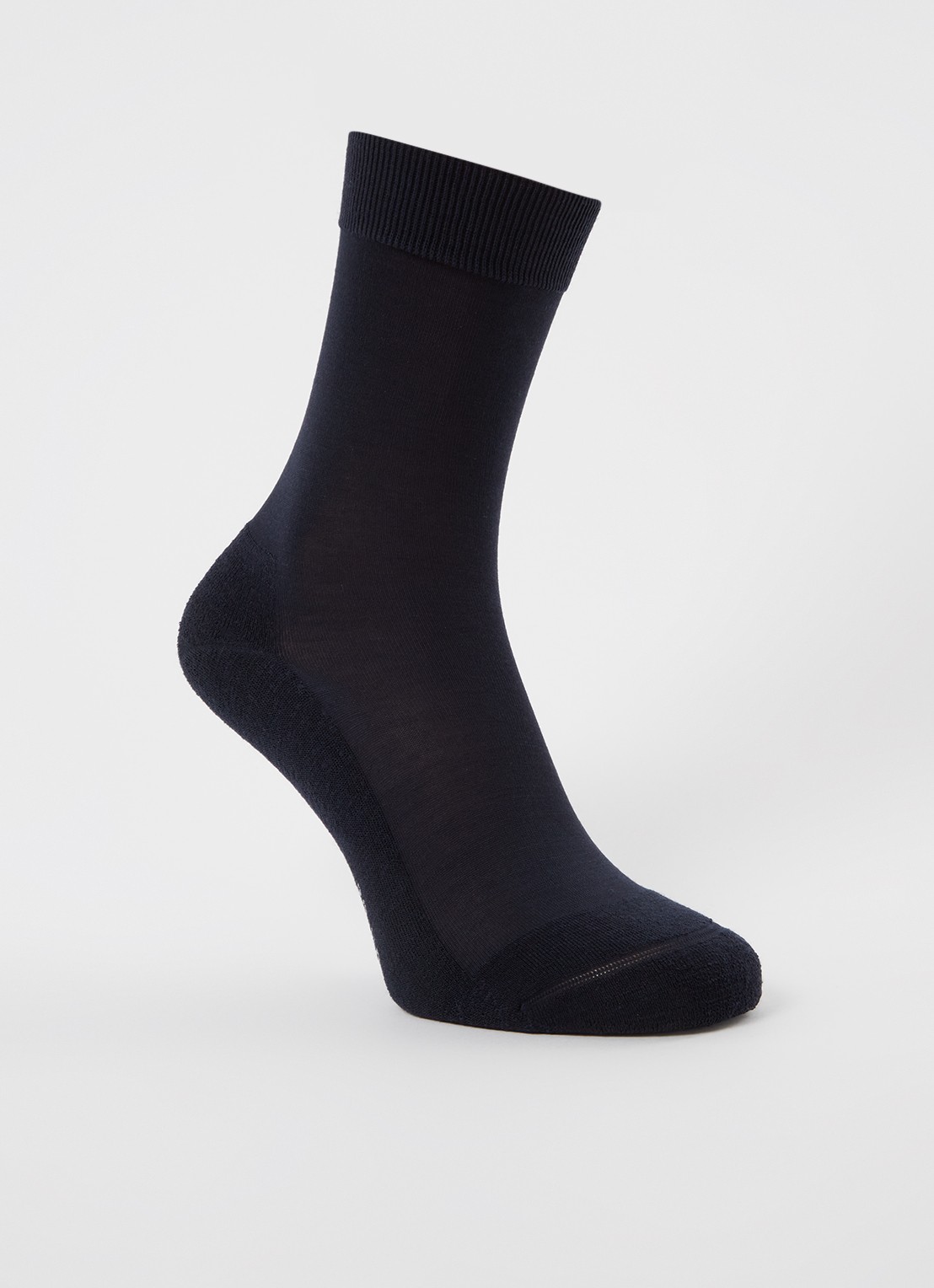 Falke Climawool sokken in scheerwolblend - voorkant 2 donkerblauw