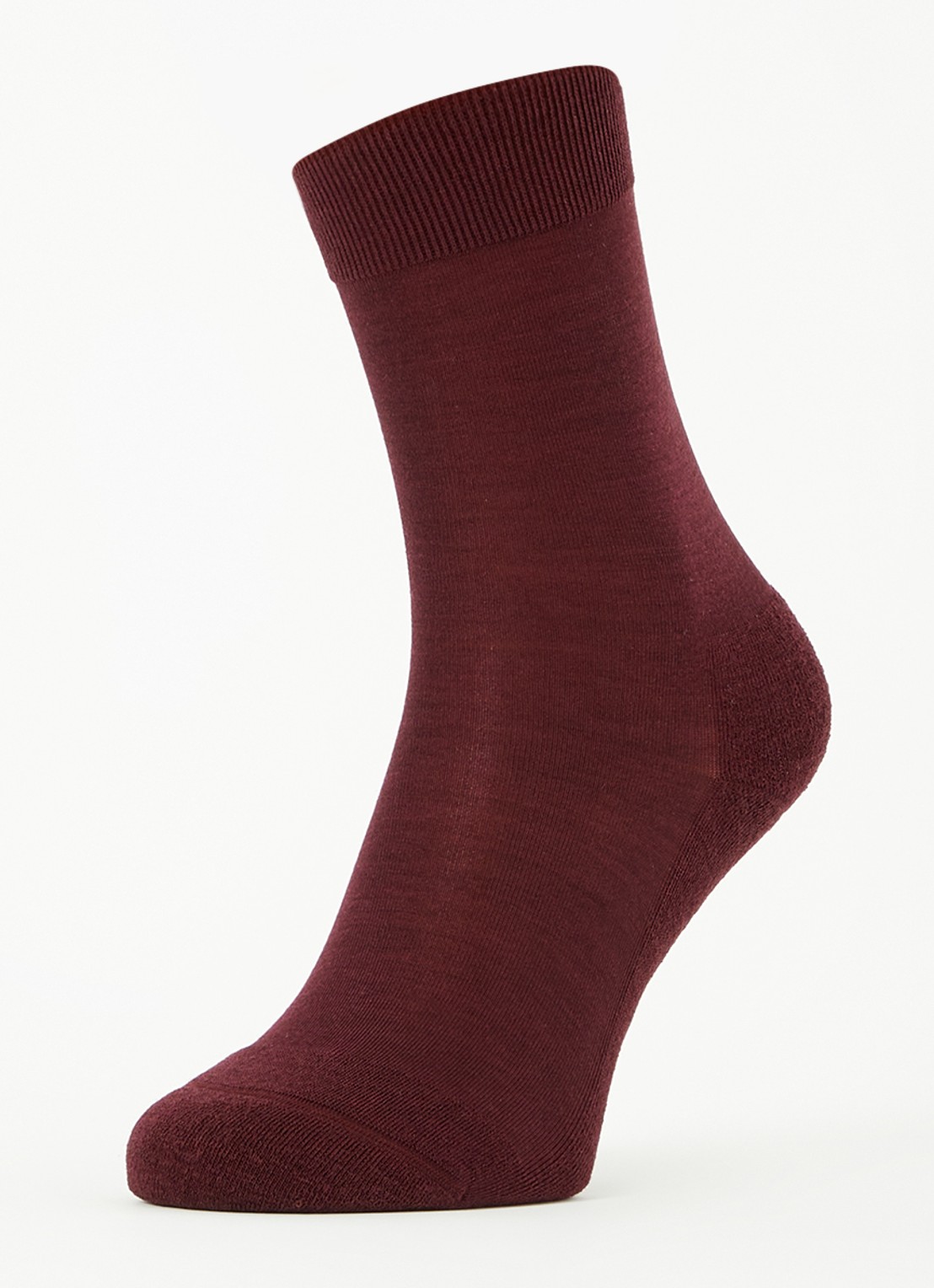 Falke Climawool sokken in scheerwolblend - detail bordeauxrood