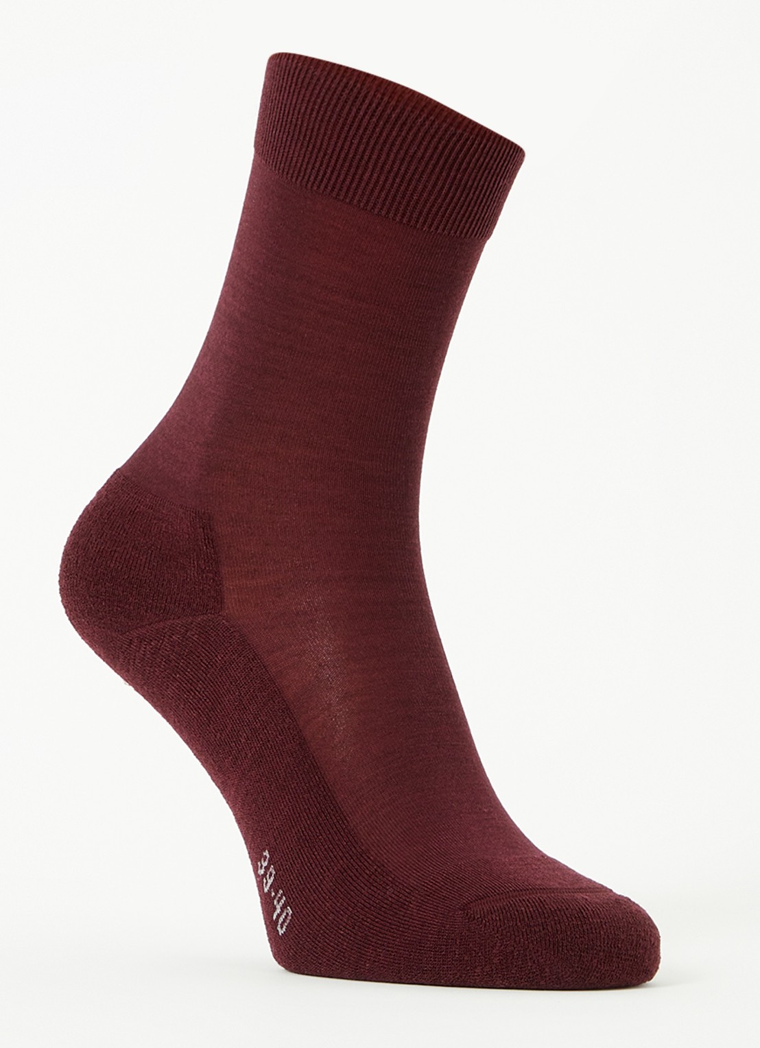Falke Climawool sokken in scheerwolblend - voorkant 2 bordeauxrood