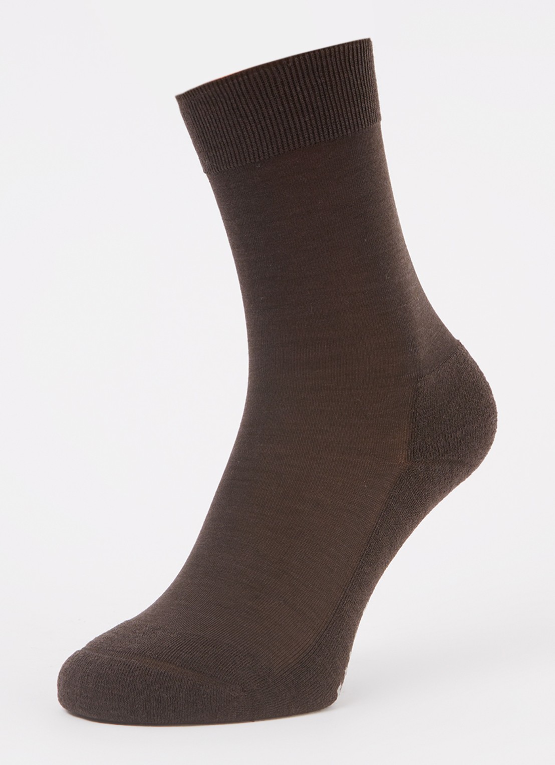 Falke Climawool sokken in scheerwolblend - detail donkerbruin