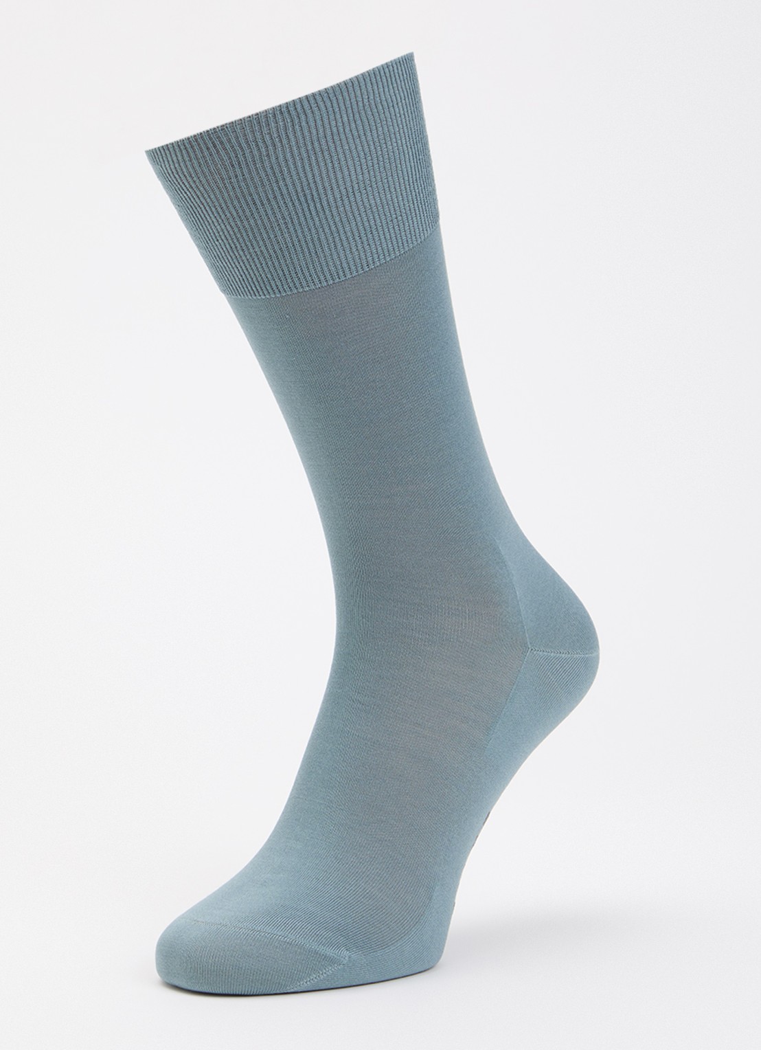 Falke Climawool sokken in scheerwolblend - detail 3 staalblauw