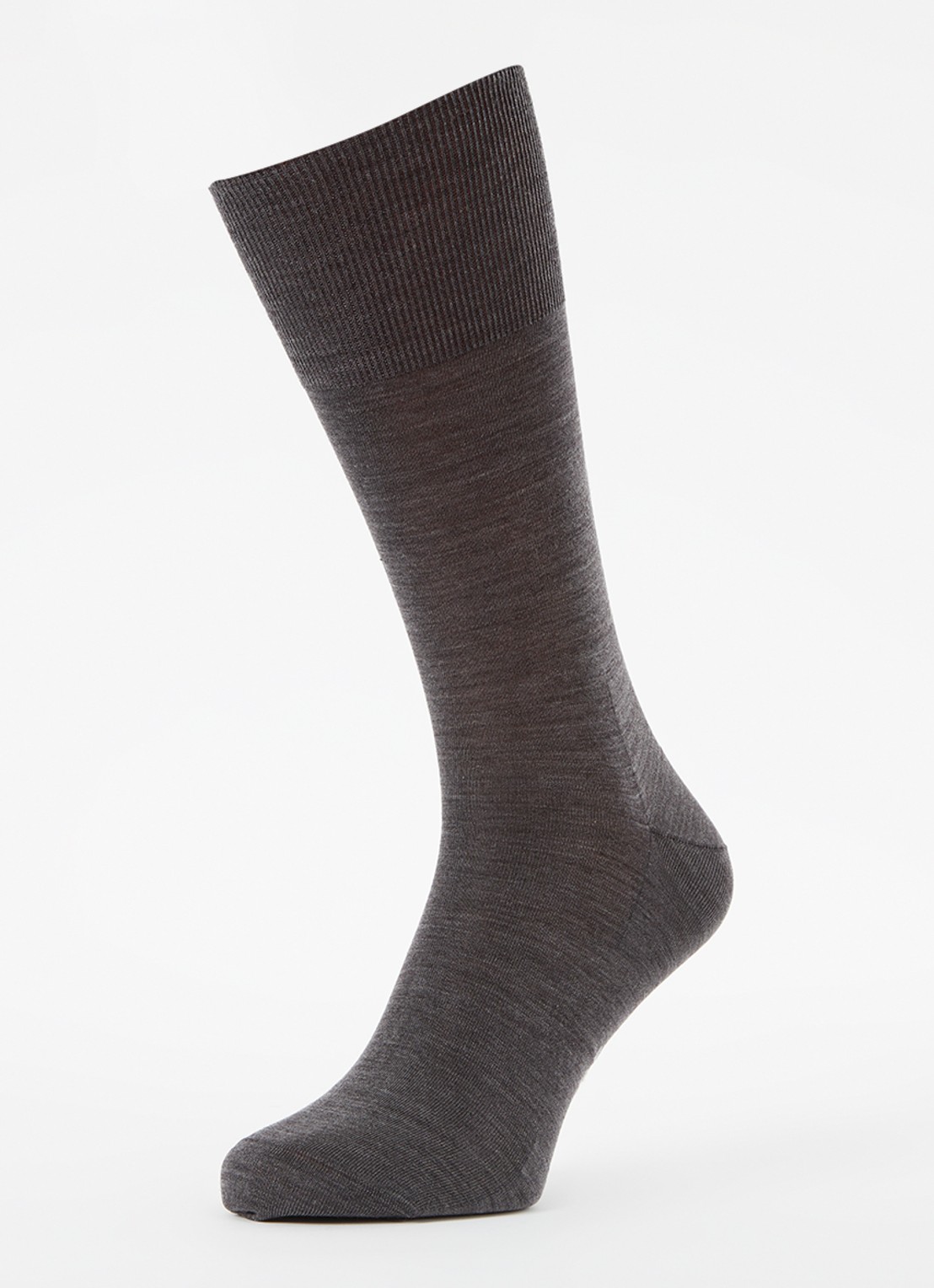 Falke Climawool sokken in scheerwolblend - detail 3 grijsmele