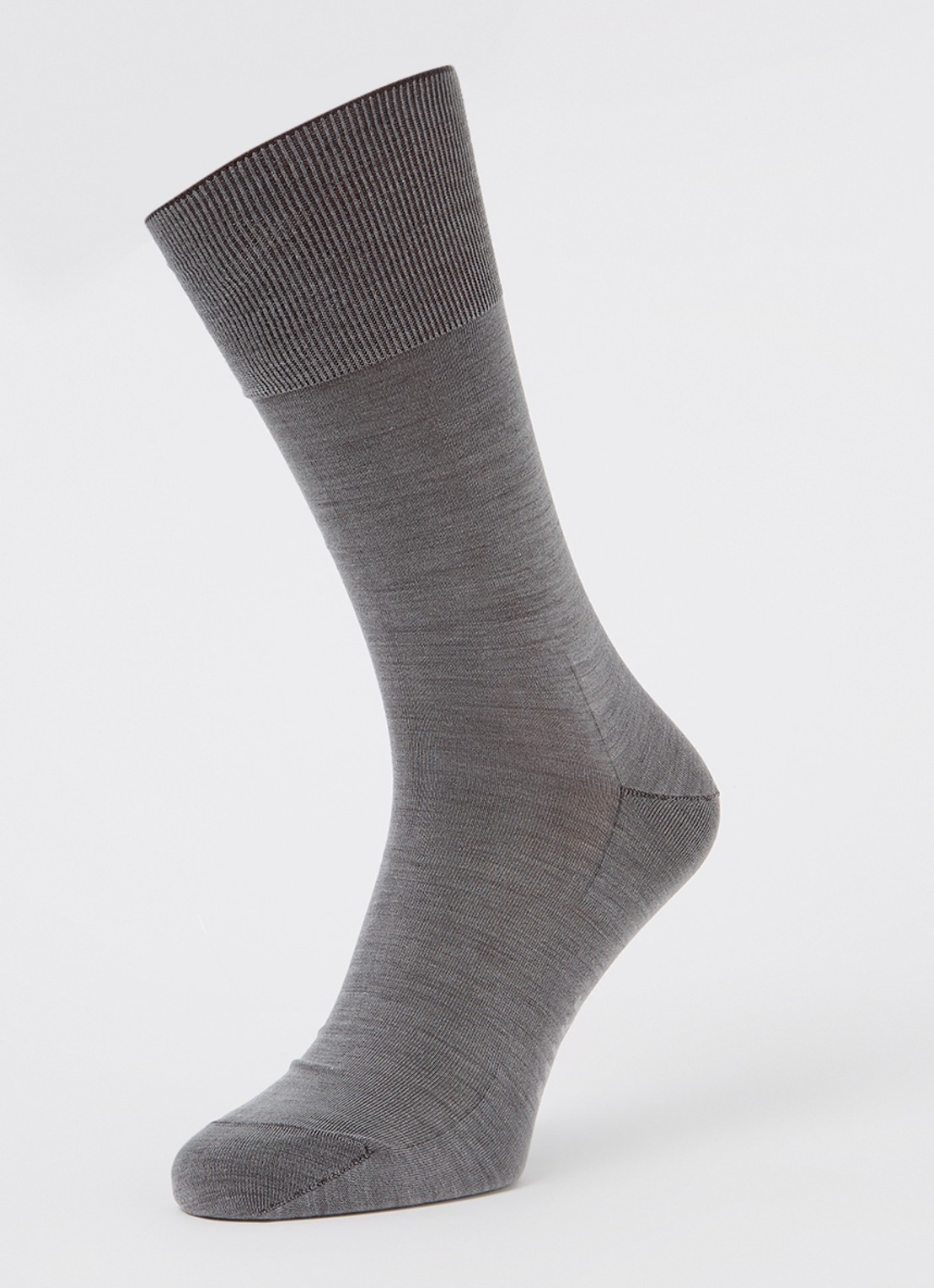 Falke Climawool sokken in scheerwolblend - detail grijsmele
