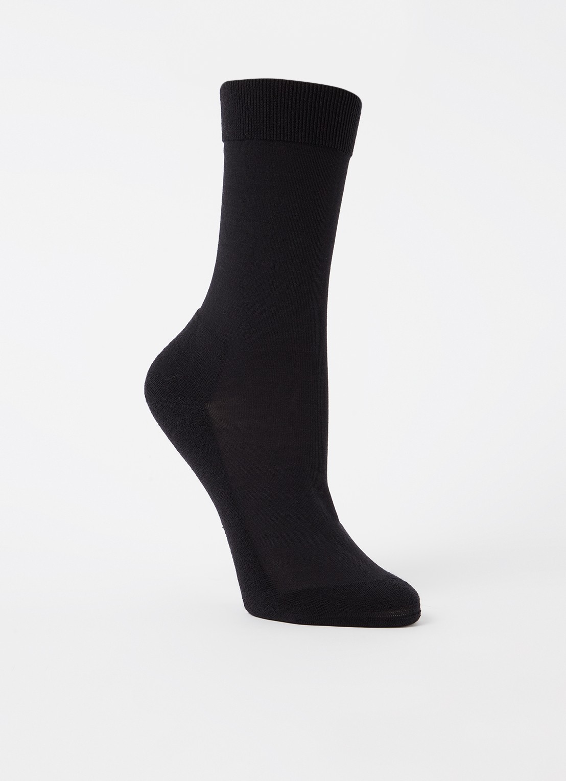 Falke Climawool sokken in wolblend - voorkant zwart