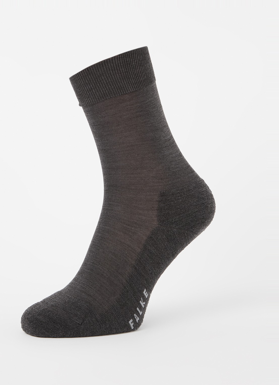 Falke Climawool sokken in wolblend - detail antraciet
