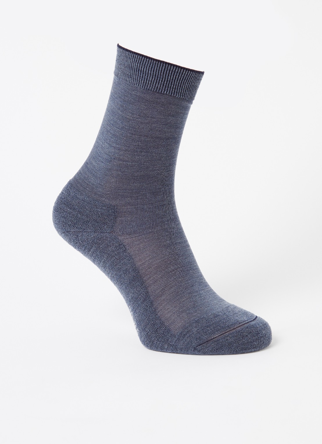 Falke Climawool sokken in wolblend - voorkant blauwgrijs
