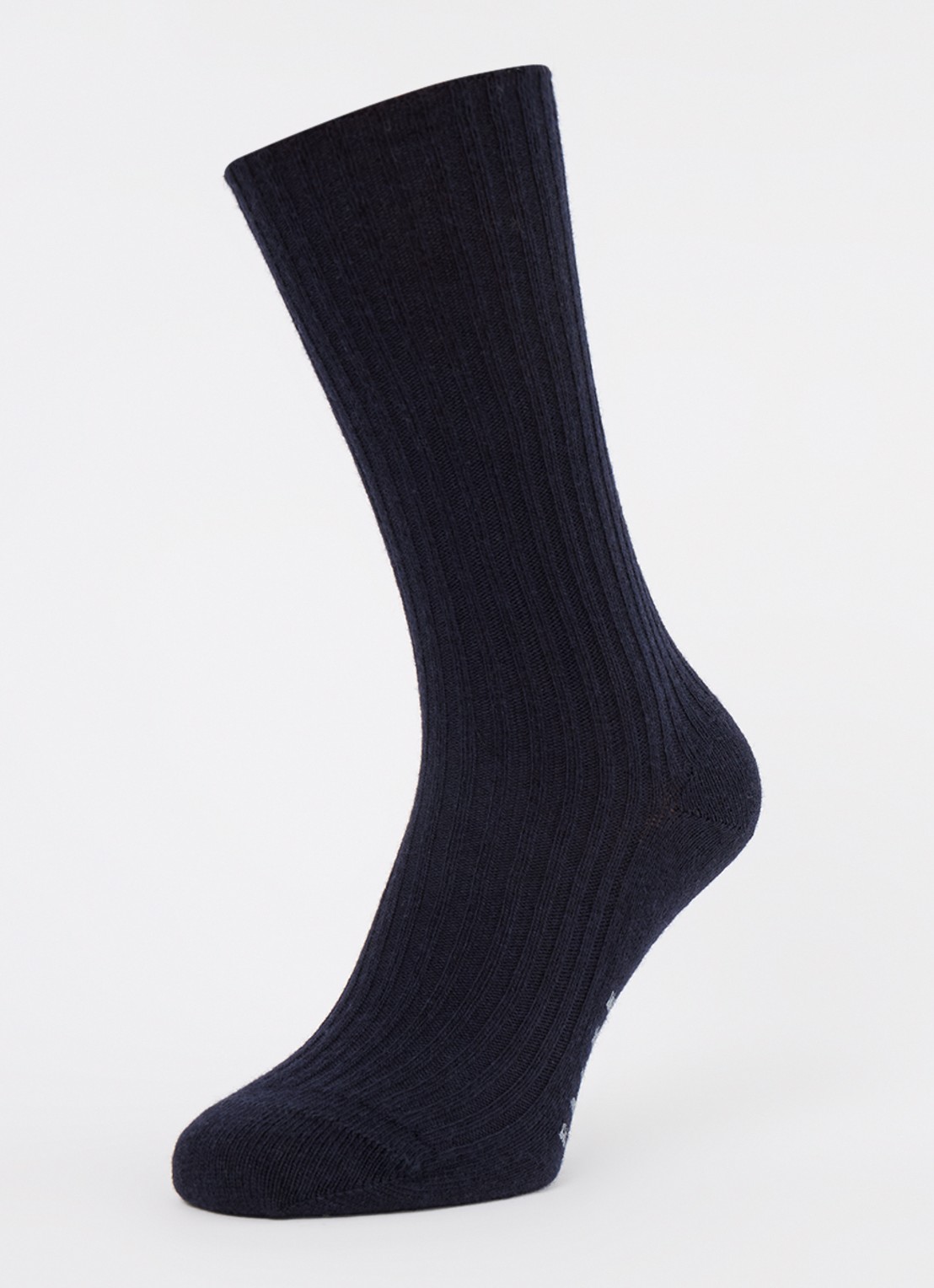 Falke Cosy ribgebreide sokken in kasjmierblend - detail 3 donkerblauw