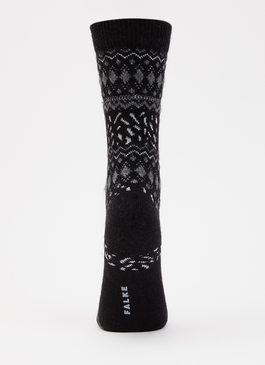 Falke Cosy Wool sokken in kasjmierblend - voorkant 3 zwart