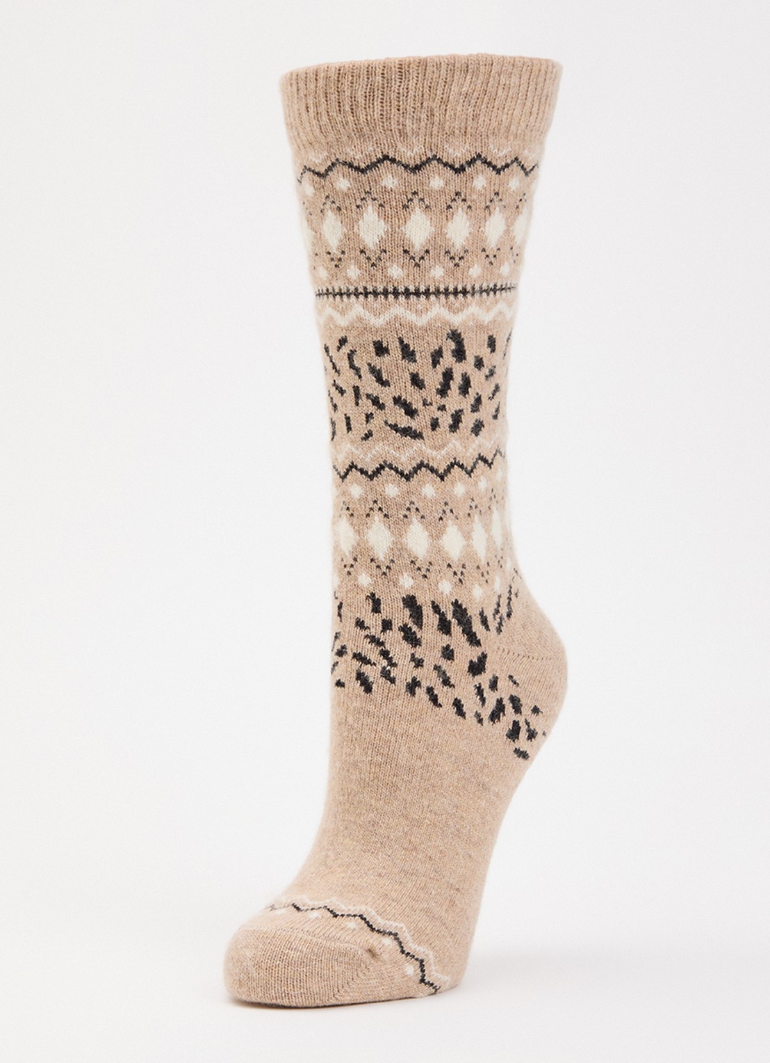Falke Cosy Wool sokken in kasjmierblend - detail beige