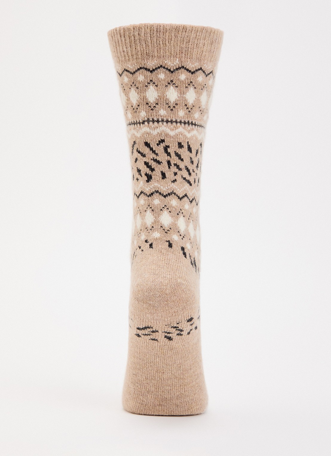 Falke Cosy Wool sokken in kasjmierblend - voorkant 3 beige