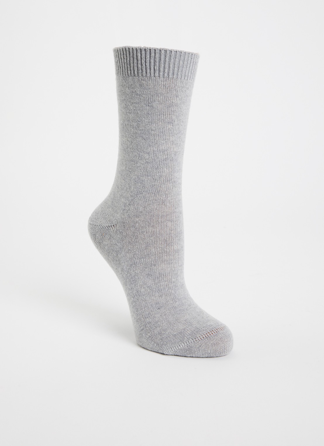 Falke Cosy Wool sokken in kasjmierblend - voorkant lichtgrijs