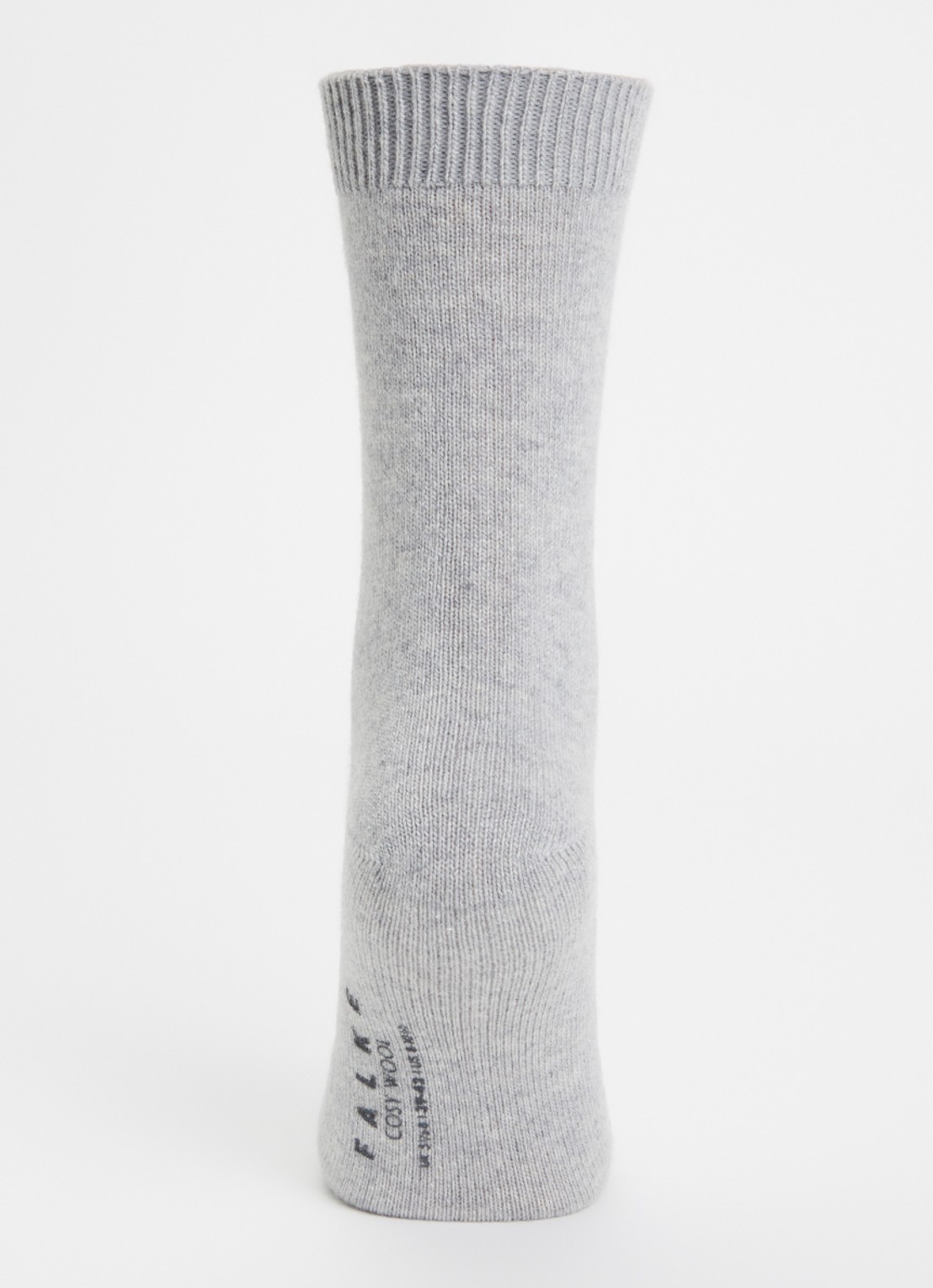 Falke Cosy Wool sokken in kasjmierblend - voorkant 2 lichtgrijs
