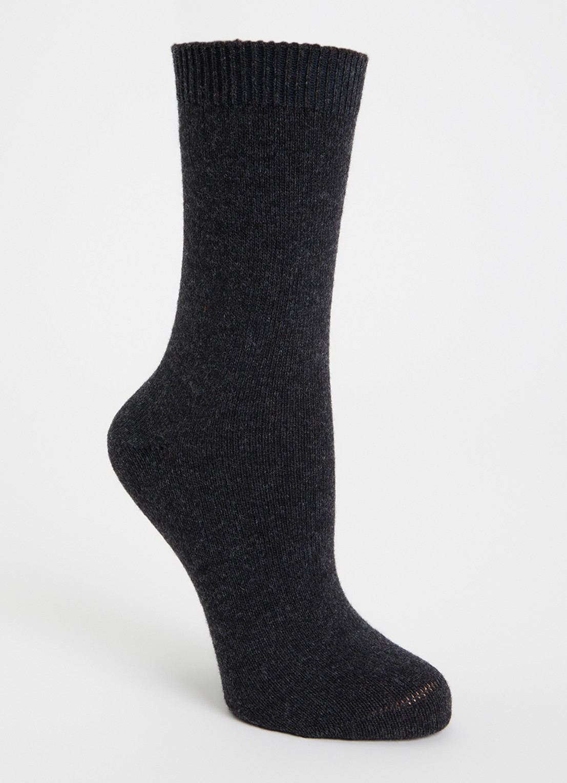 Falke Cosy Wool sokken in kasjmierblend - voorkant antraciet