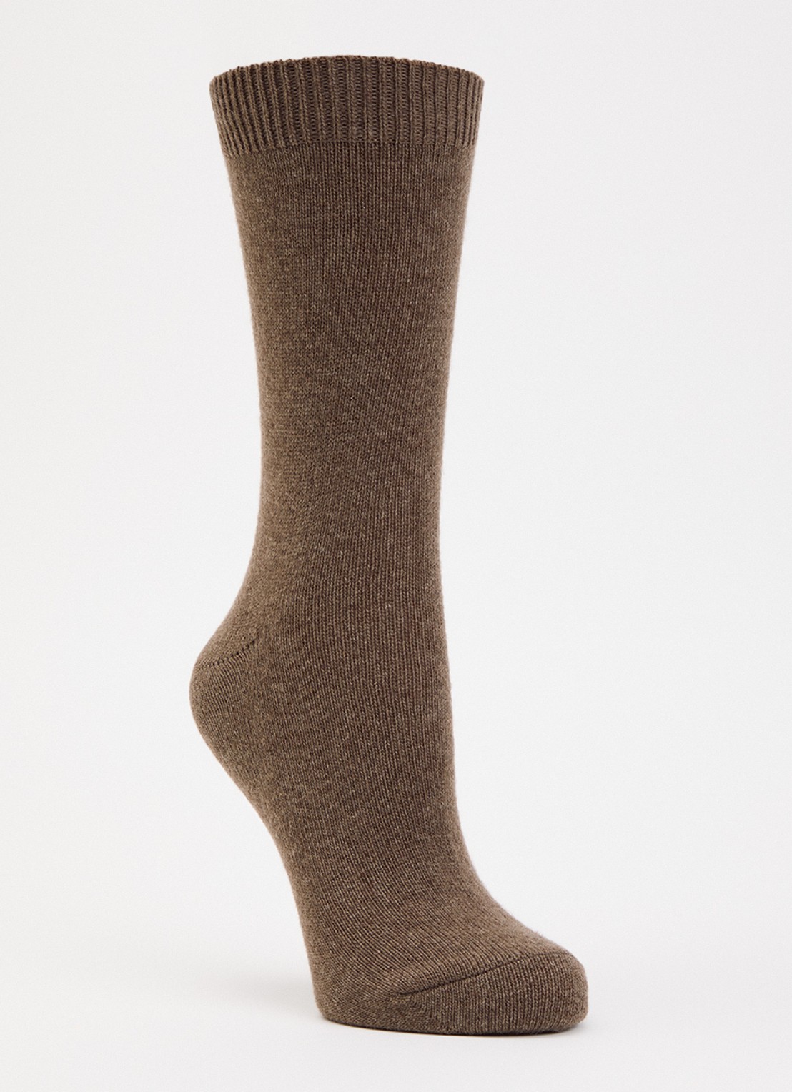 Falke Cosy Wool sokken in kasjmierblend - voorkant bruin