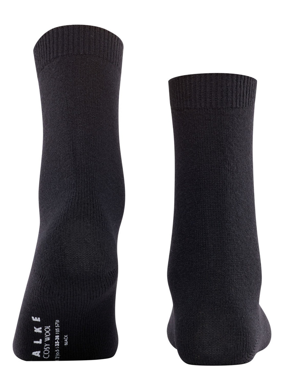 Falke Cosy Wool sokken - detail zwart
