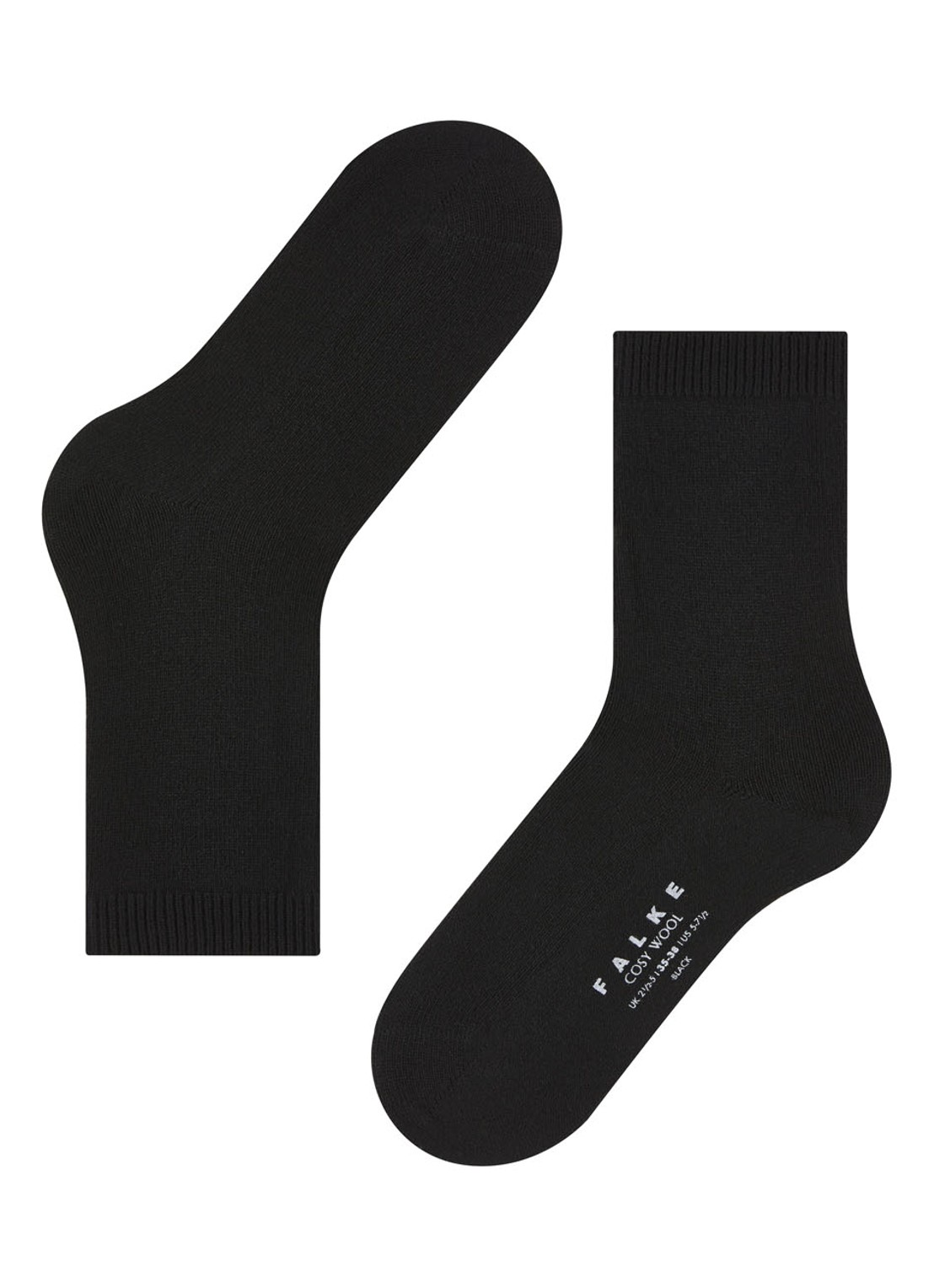 Falke Cosy Wool sokken - detail 2 zwart