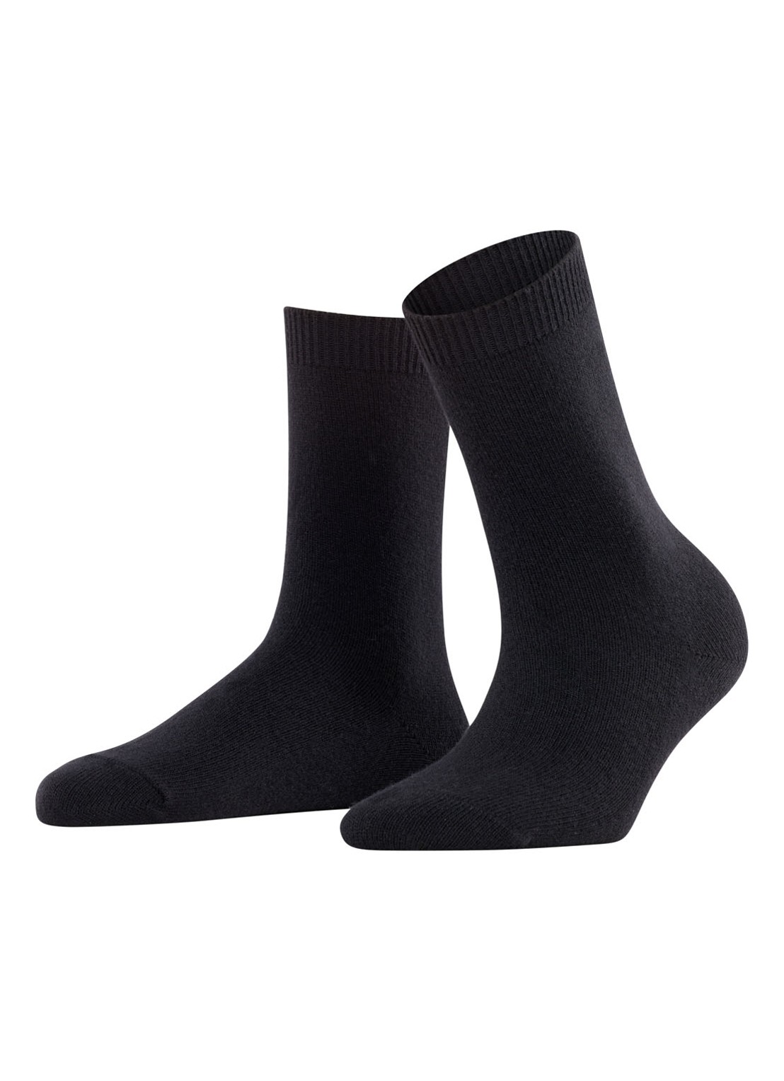 Falke Cosy Wool sokken - voorkant 6 zwart