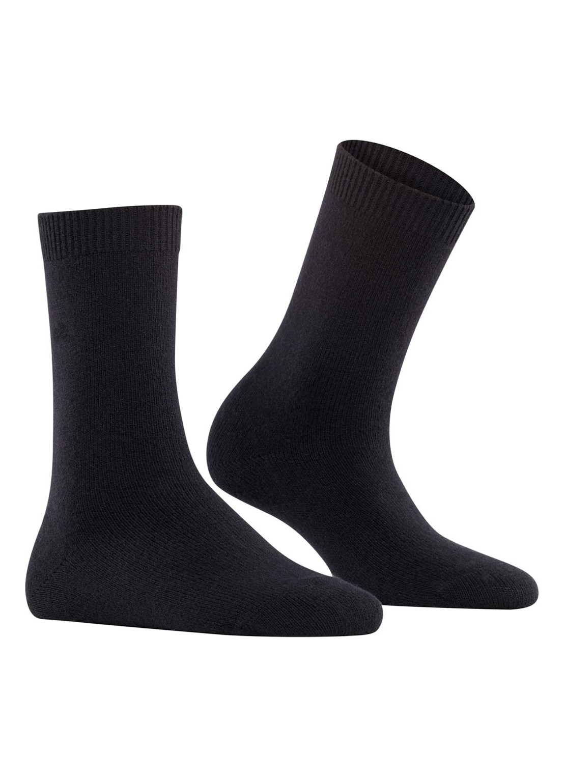 Falke Cosy Wool sokken - voorkant 7 zwart