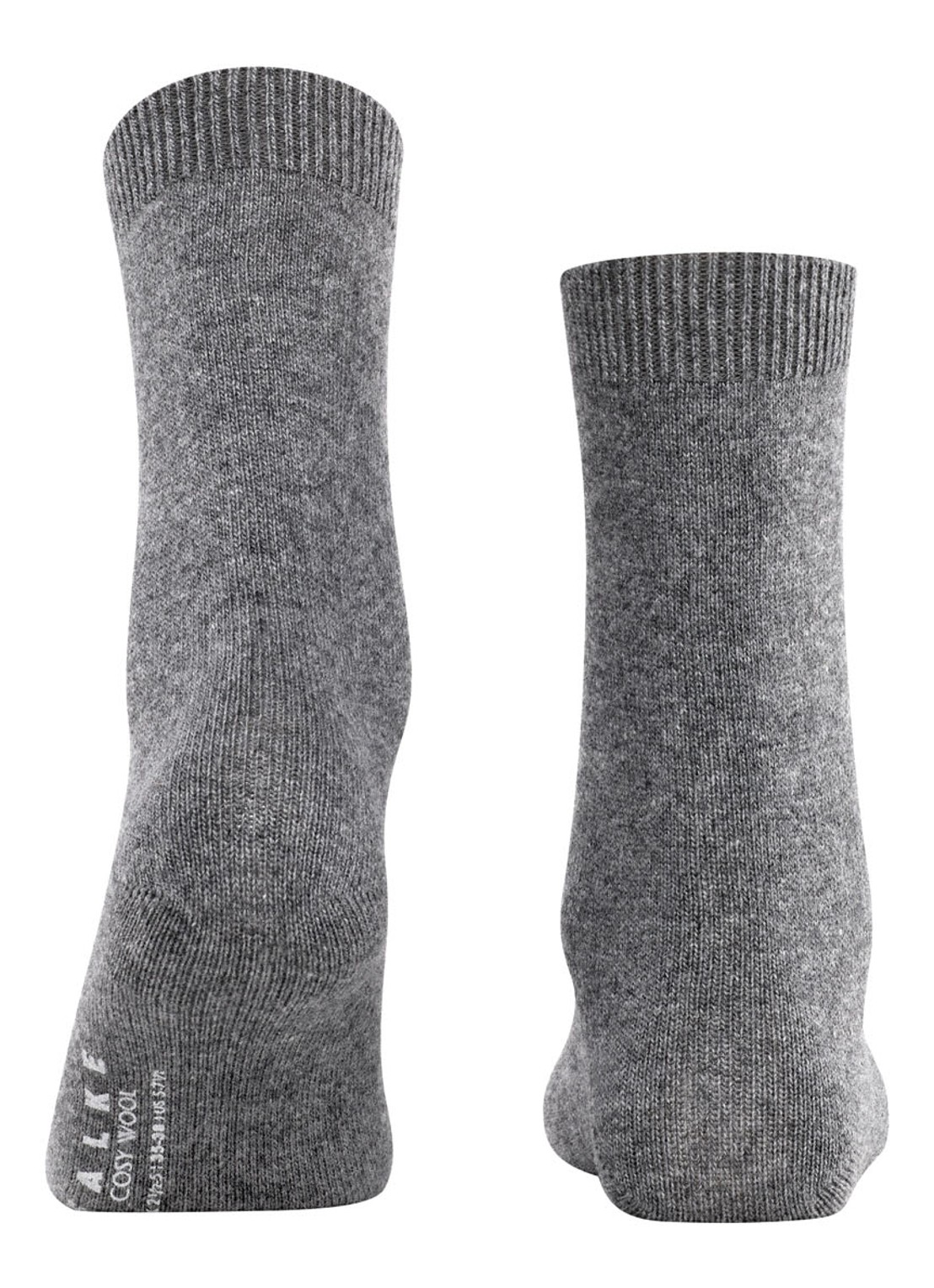 Falke Cosy Wool sokken - detail grijsmele
