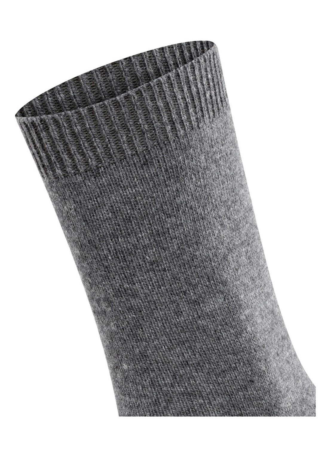 Falke Cosy Wool sokken - detail 4 grijsmele
