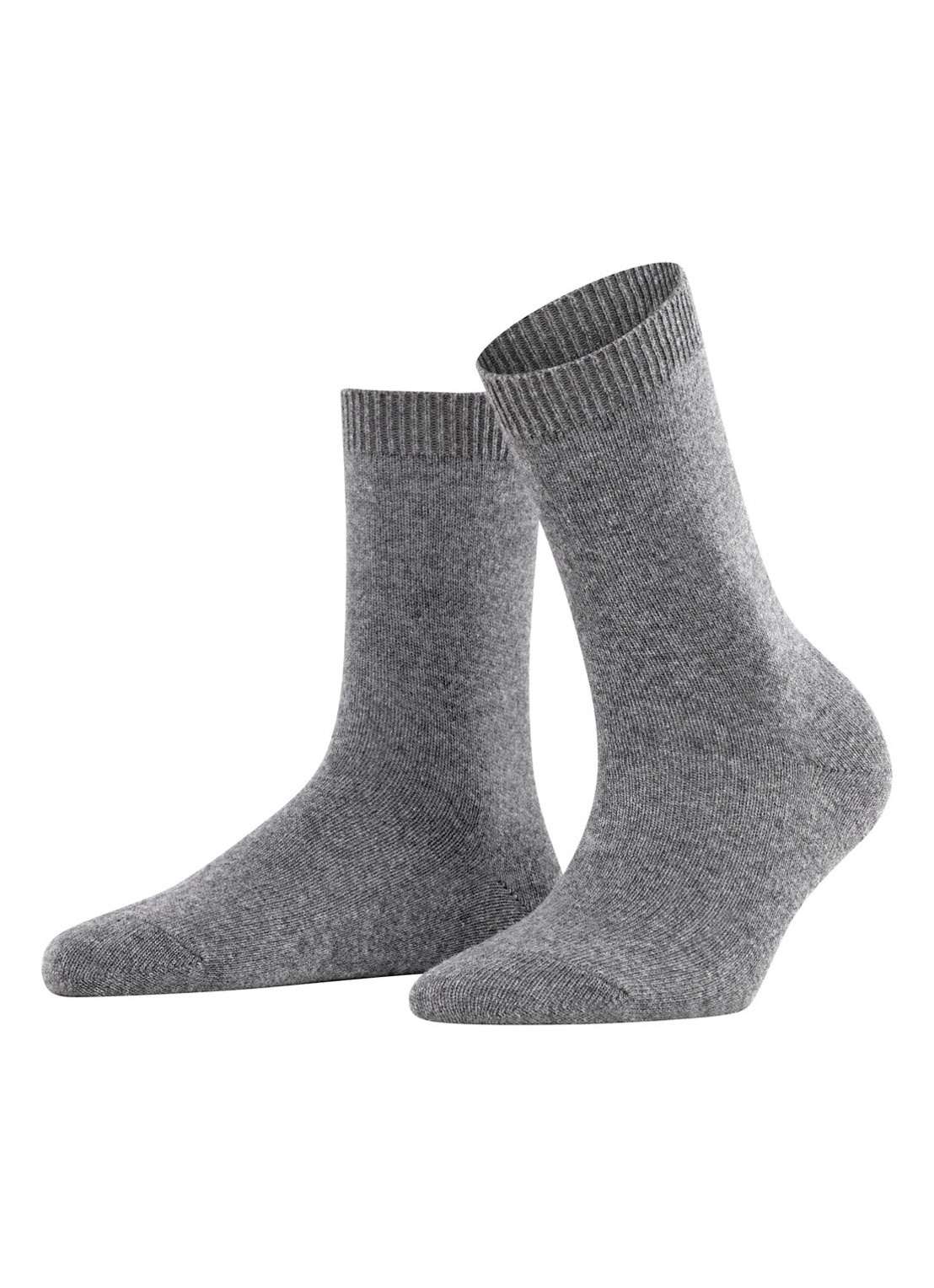 Falke Cosy Wool sokken - voorkant 6 grijsmele