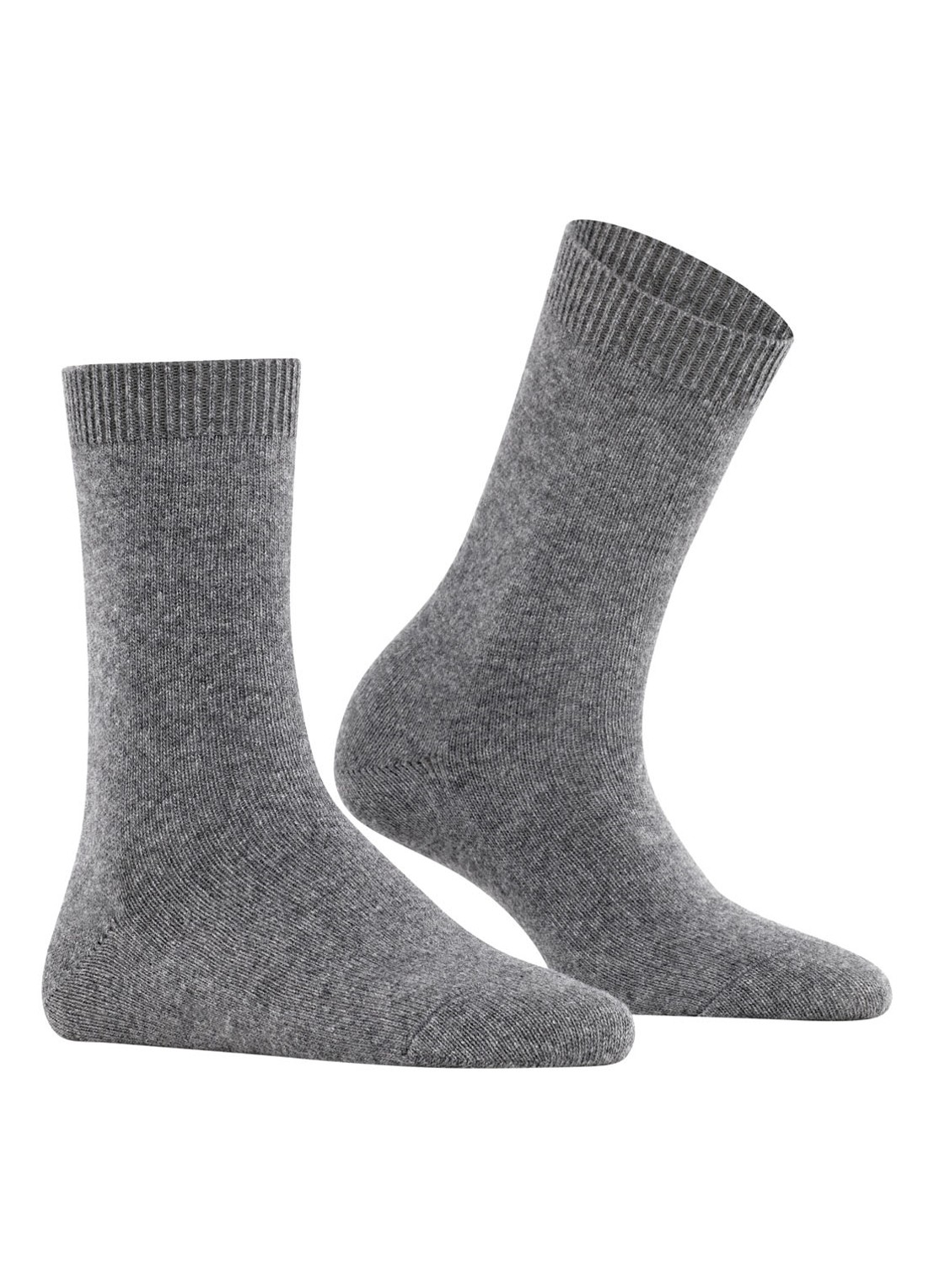 Falke Cosy Wool sokken - voorkant 7 grijsmele